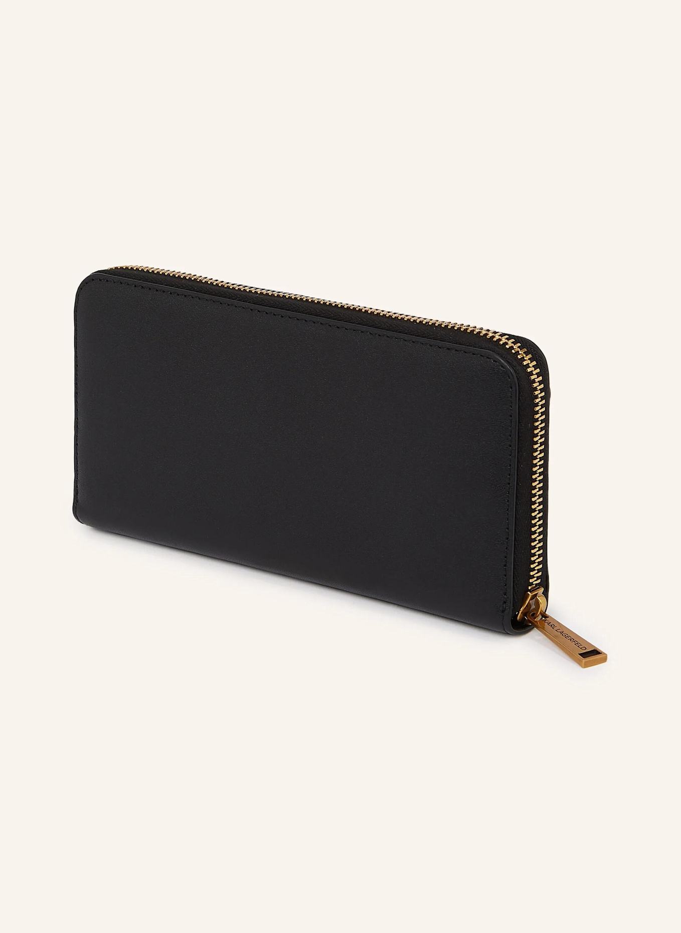 KARL LAGERFELD Geldbörse: SCHWARZ/ GOLD