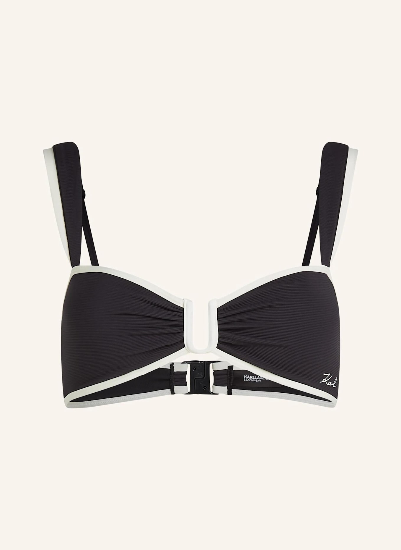 KARL LAGERFELD Bikini-Top: SCHWARZ