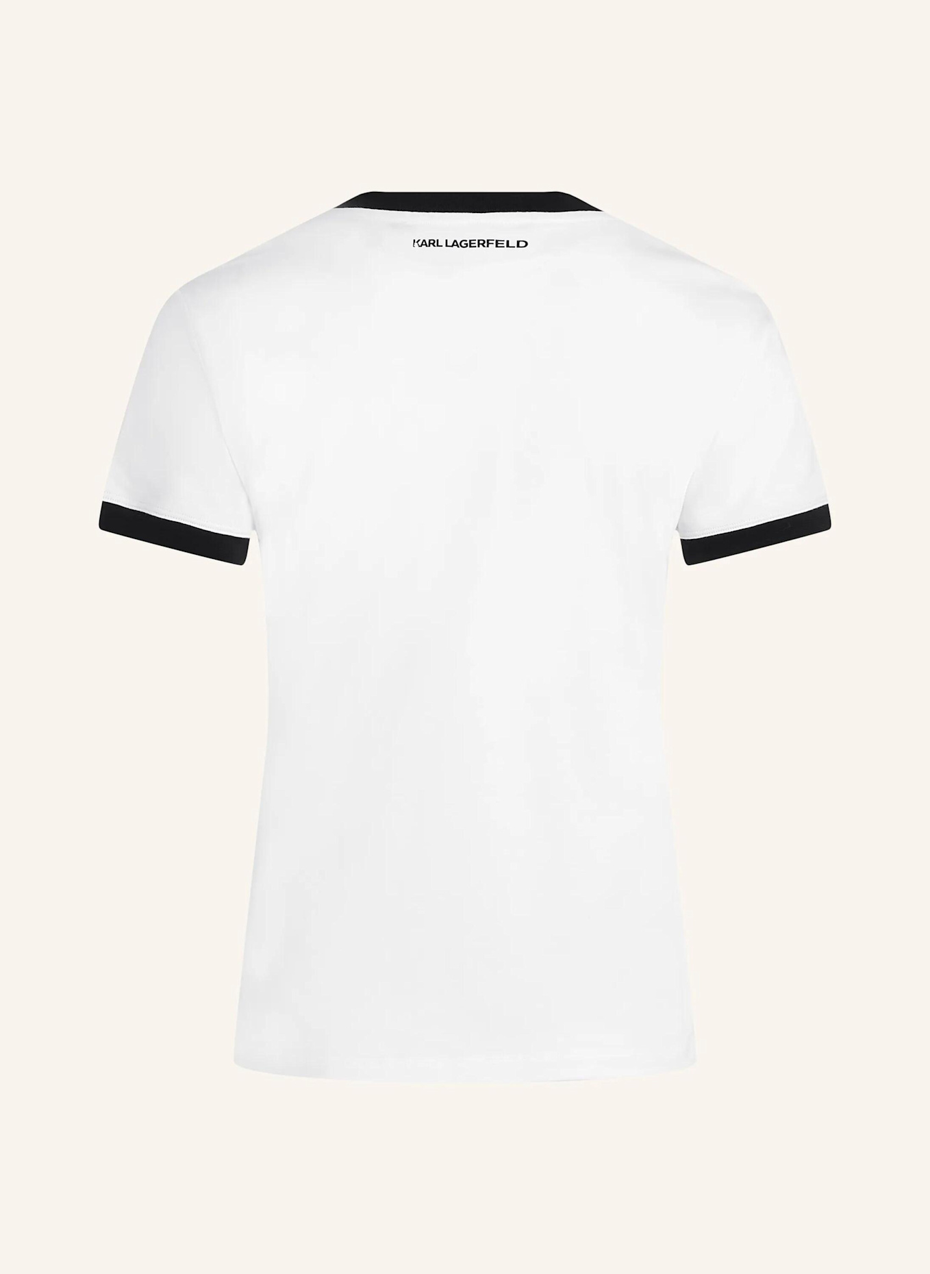 KARL LAGERFELD T-shirt: WEISS/ SCHWARZ