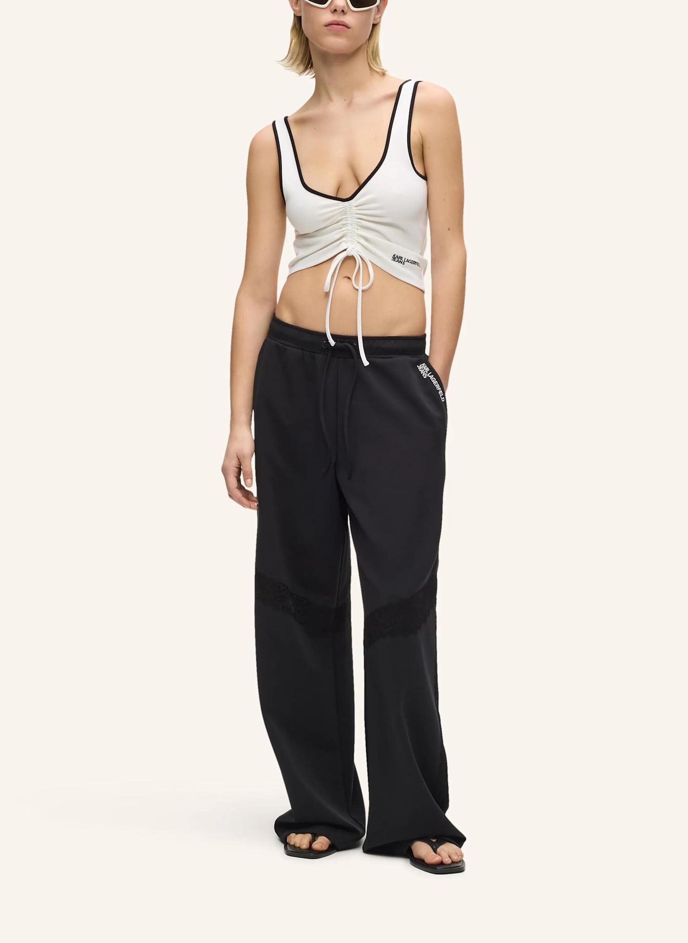 KARL LAGERFELD JEANS Top: WEISS