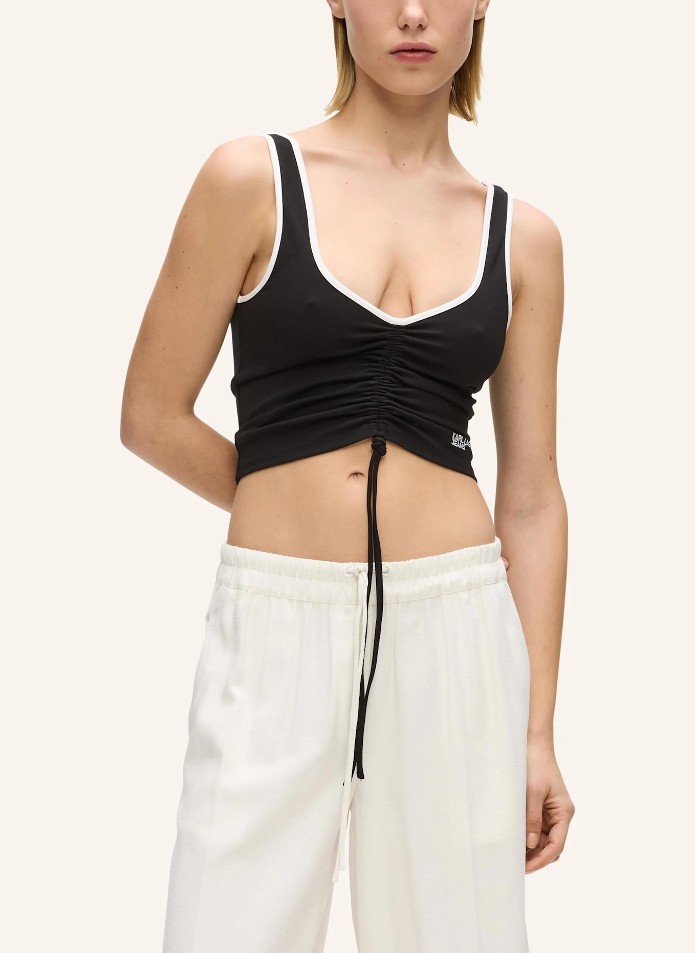 KARL LAGERFELD JEANS Top: SCHWARZ