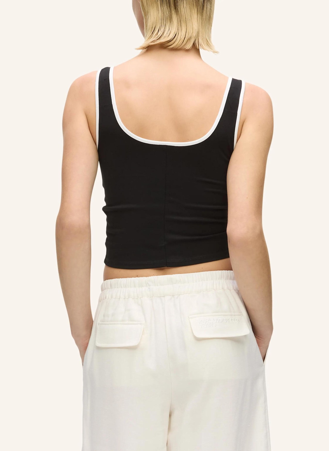 KARL LAGERFELD JEANS Top: SCHWARZ