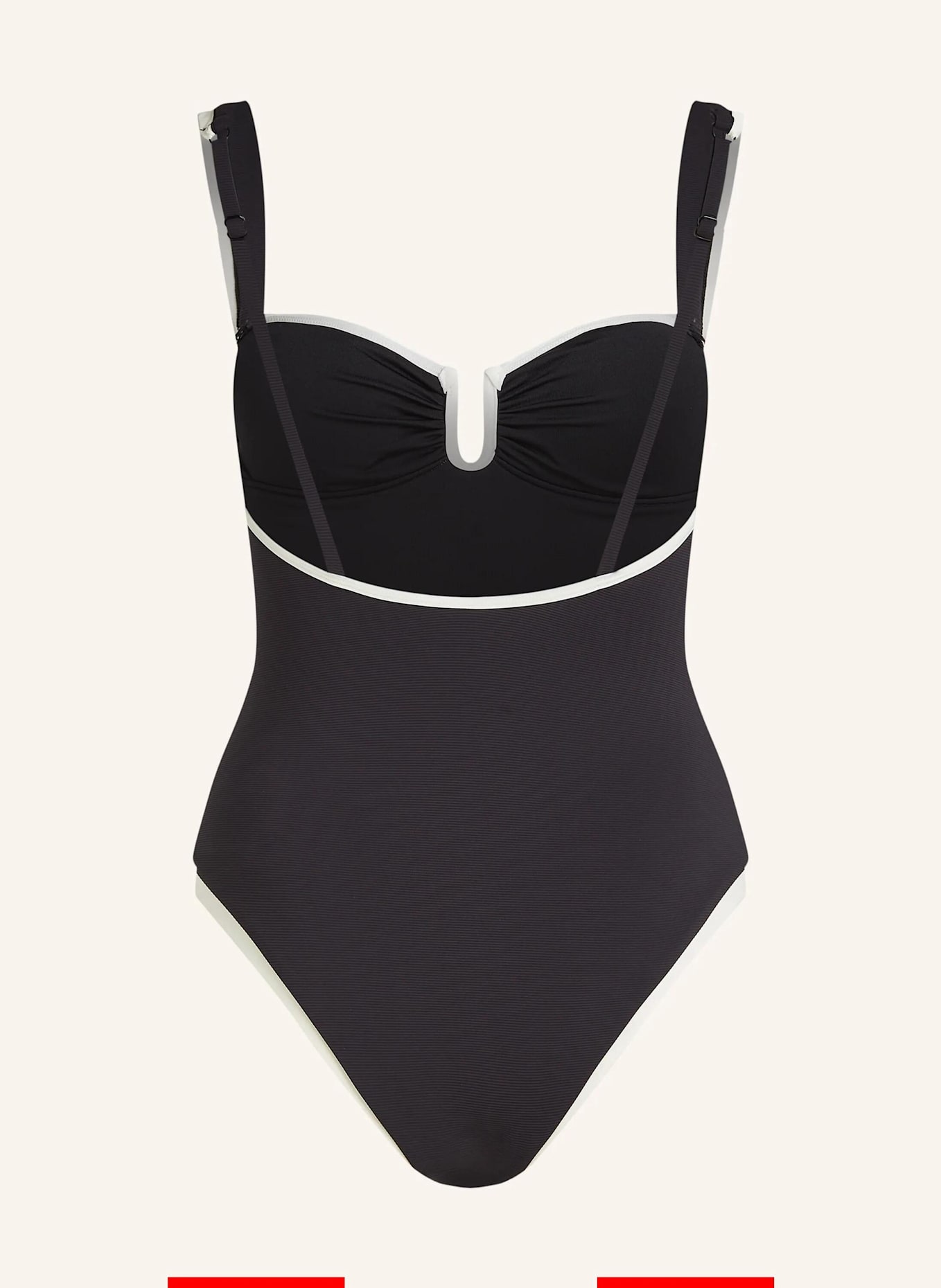 KARL LAGERFELD Badeanzug: SCHWARZ