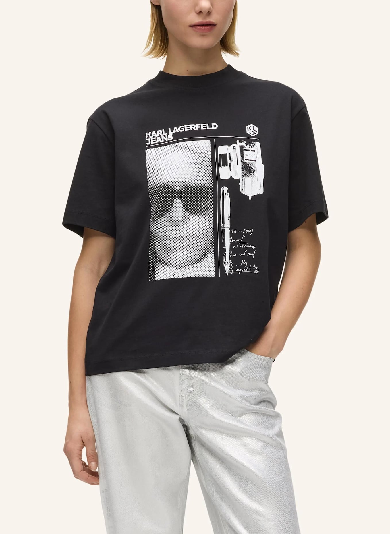 KARL LAGERFELD JEANS T-shirt: SCHWARZ