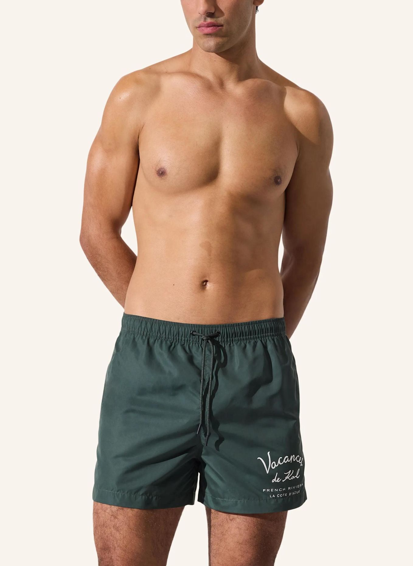 KARL LAGERFELD Bikini-Hose: DUNKELGRÜN