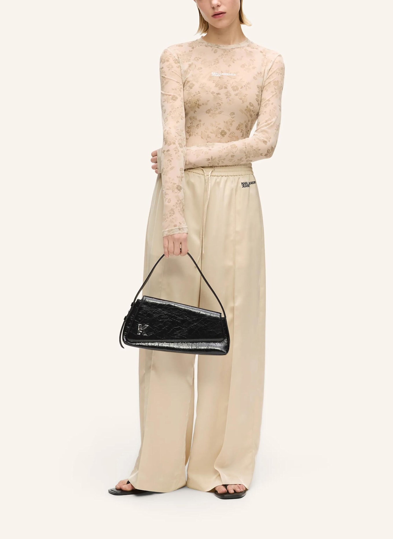 KARL LAGERFELD JEANS T-shirt: BEIGE