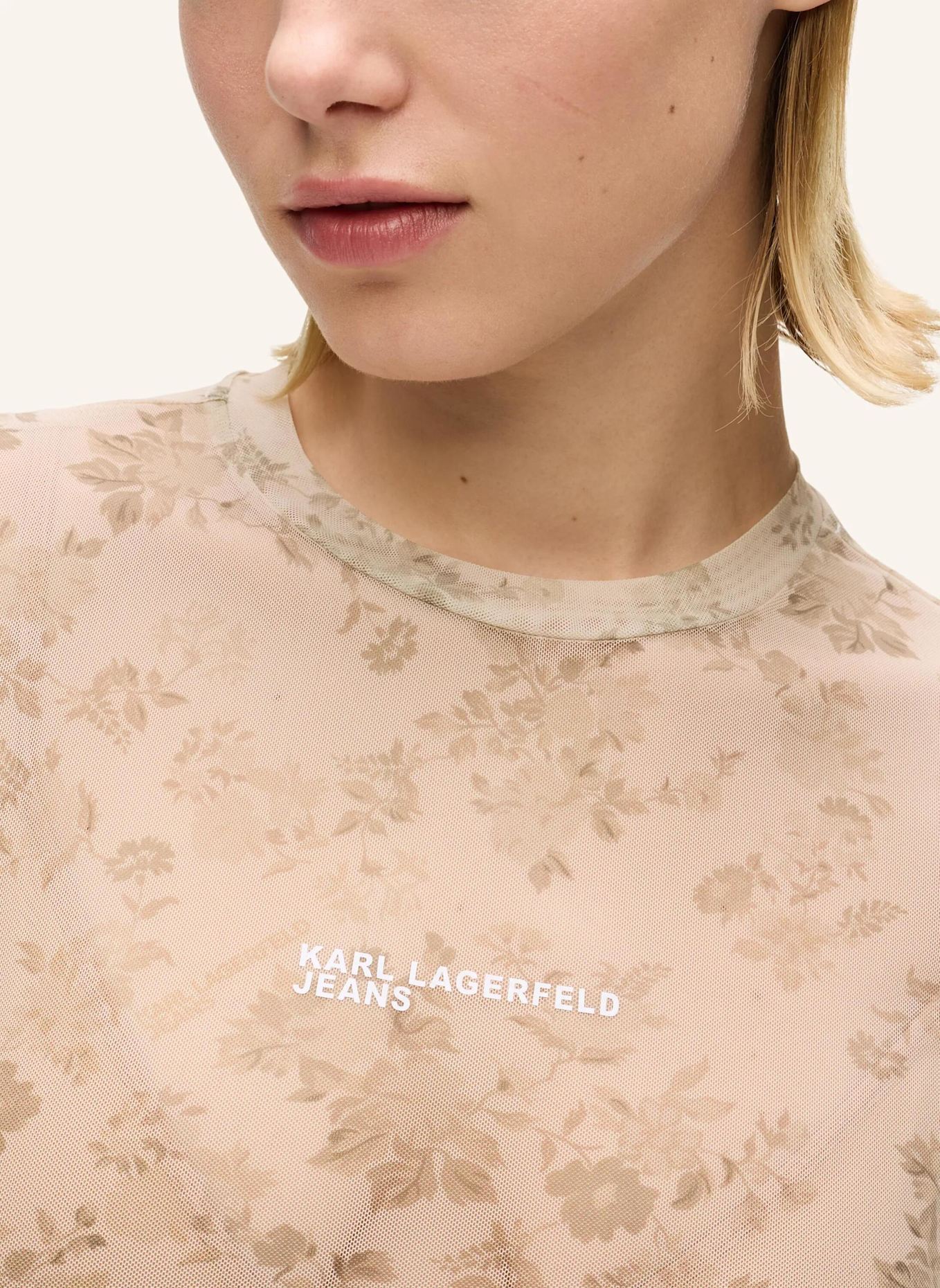 KARL LAGERFELD JEANS T-shirt: BEIGE