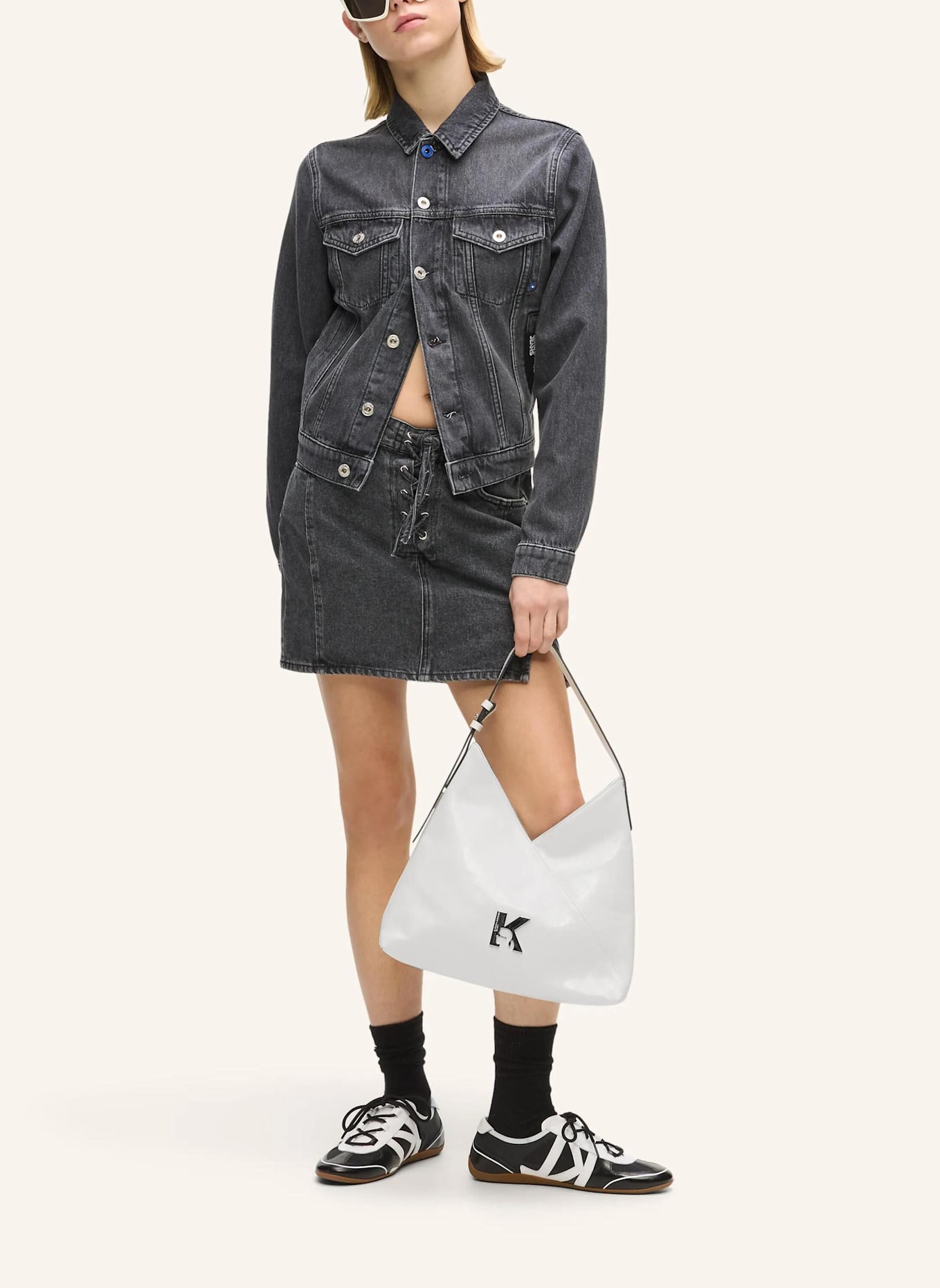 KARL LAGERFELD JEANS Handtasche: WEISS