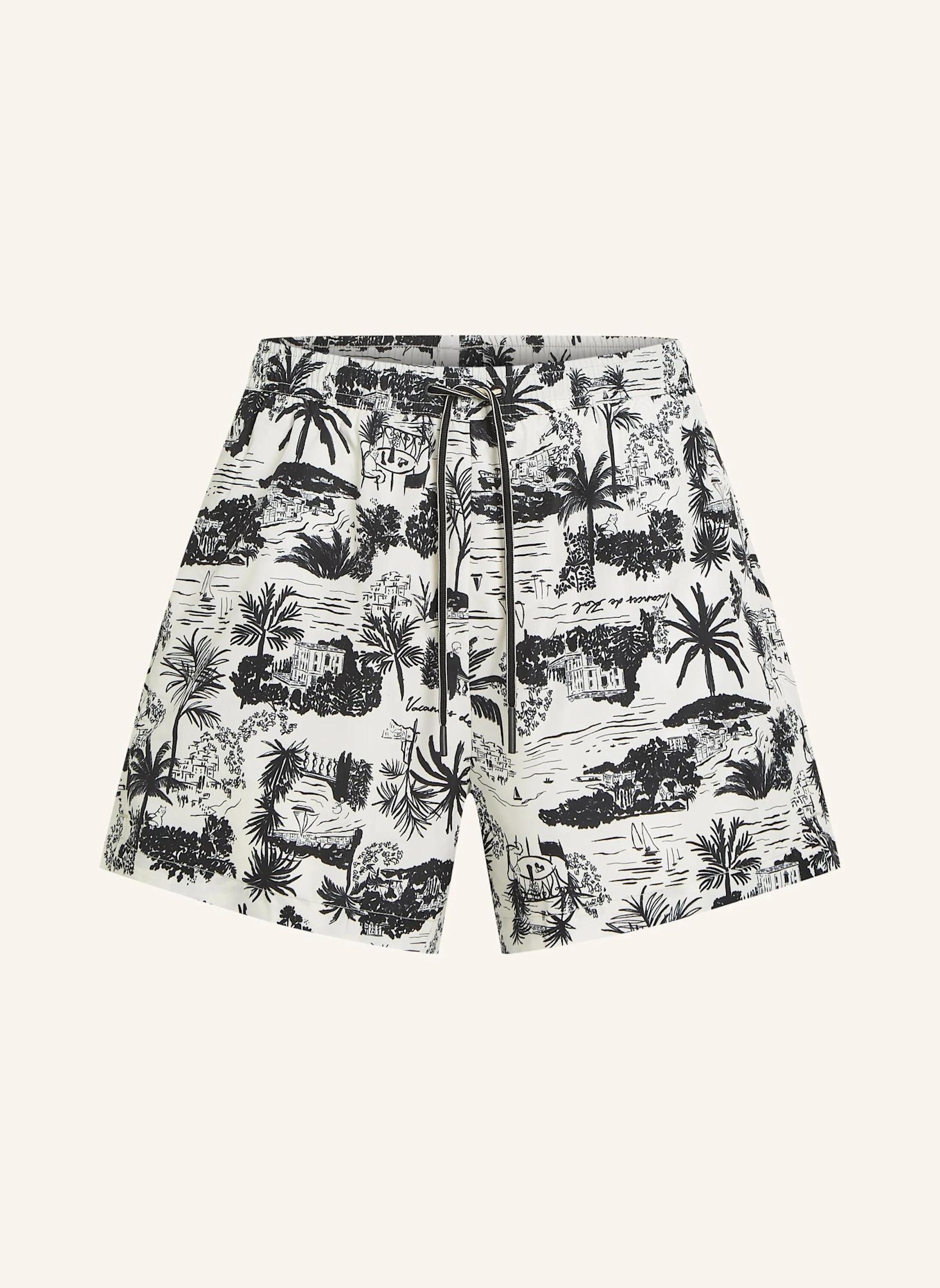 KARL LAGERFELD Bikini-Hose: BEIGE/ SCHWARZ