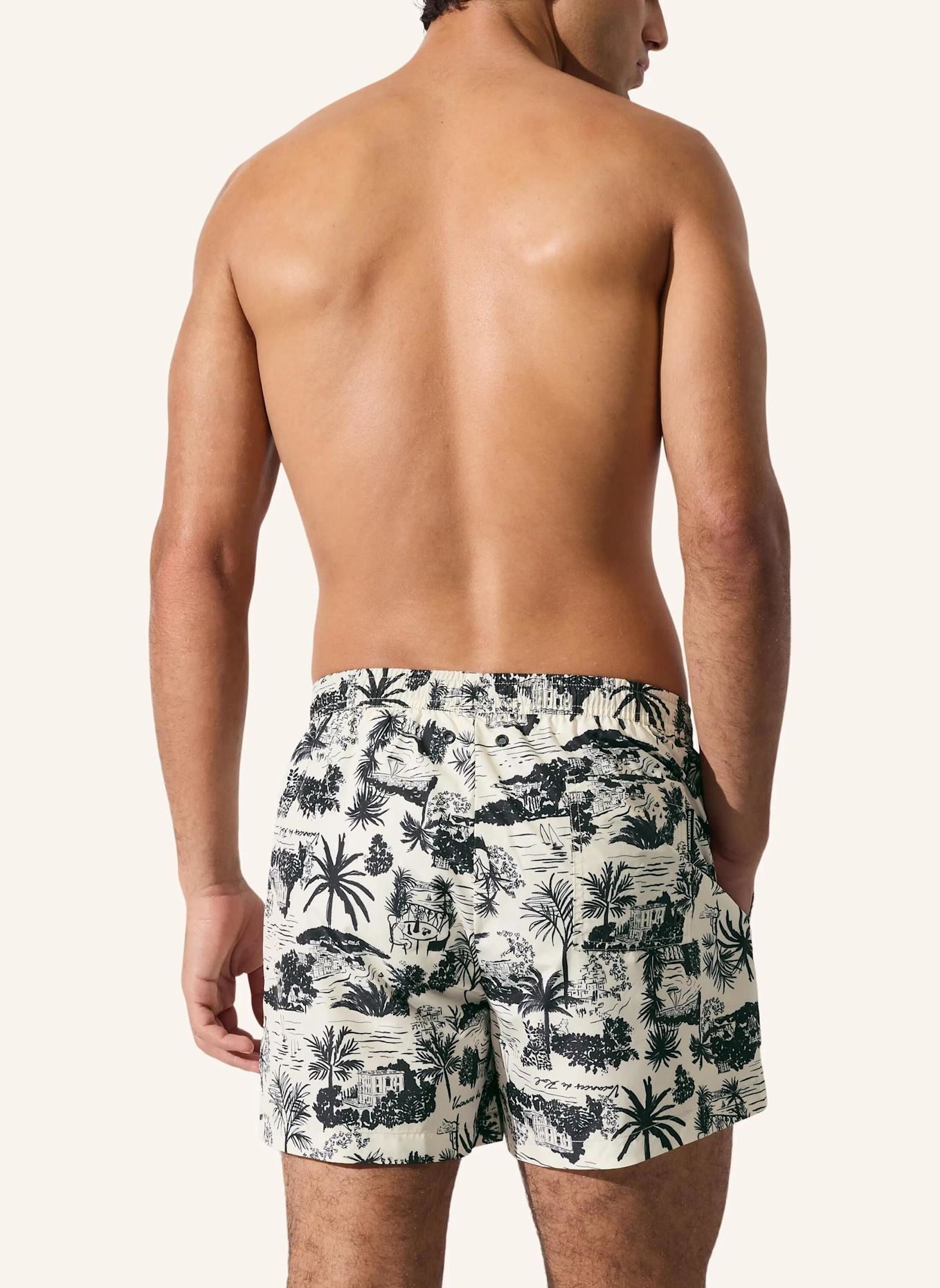 KARL LAGERFELD Bikini-Hose: BEIGE/ SCHWARZ