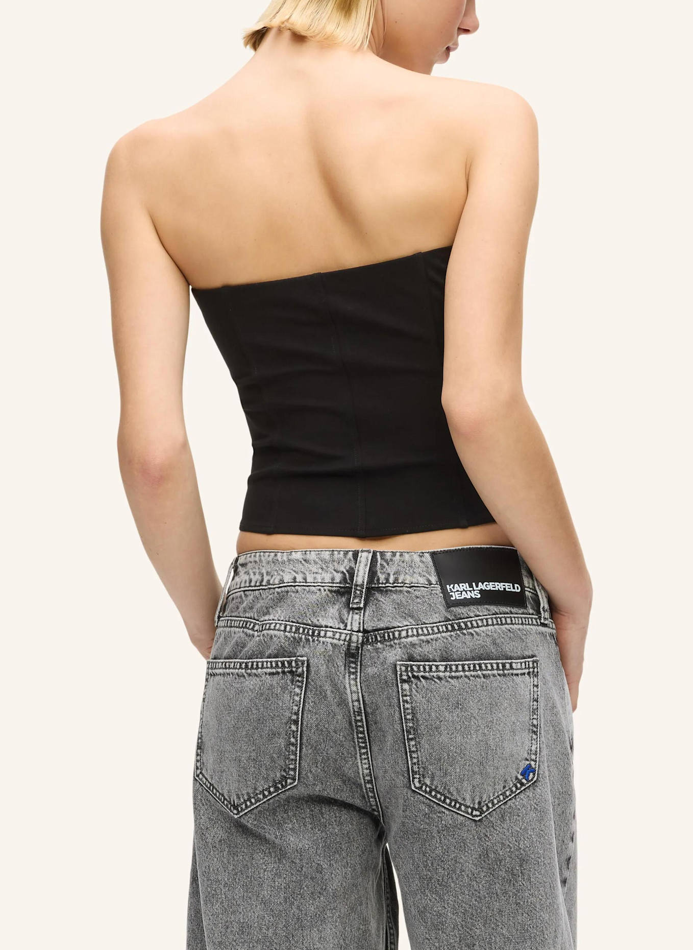 KARL LAGERFELD JEANS Top: SCHWARZ