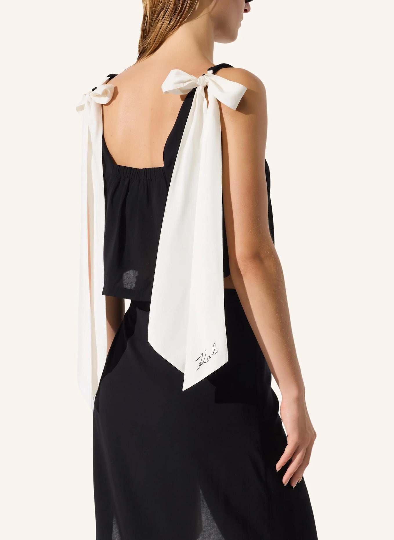 KARL LAGERFELD Top: SCHWARZ