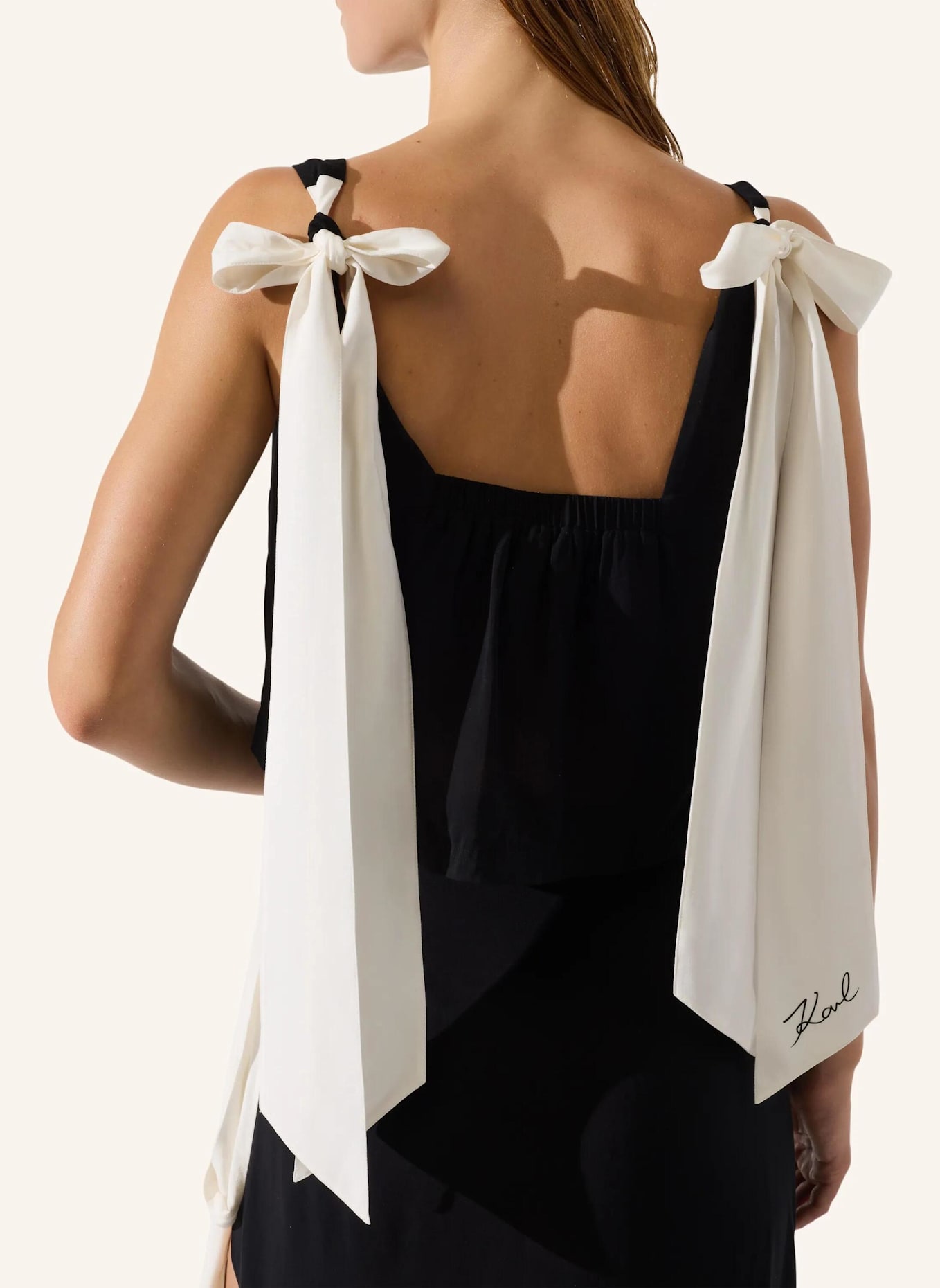 KARL LAGERFELD Top: SCHWARZ