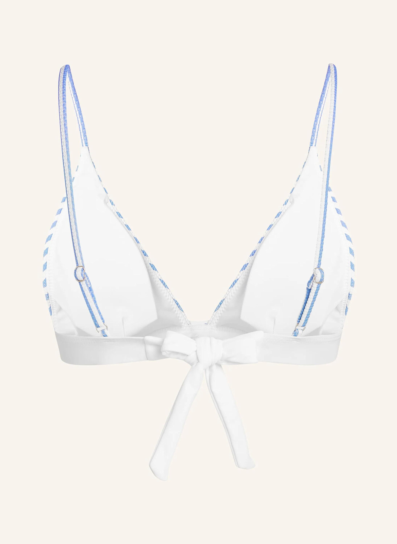 KARL LAGERFELD Bikini-Top: BLAU/ WEISS
