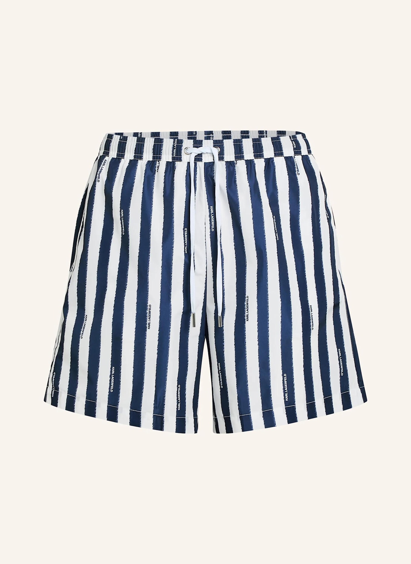 KARL LAGERFELD Bikini-Hose: DUNKELBLAU/ WEISS
