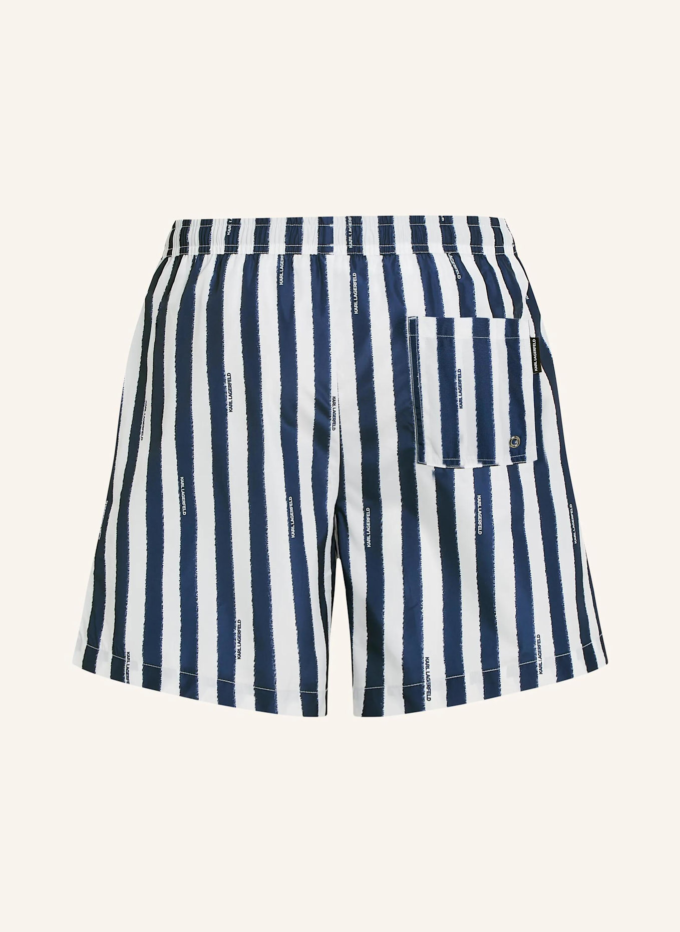 KARL LAGERFELD Bikini-Hose: DUNKELBLAU/ WEISS