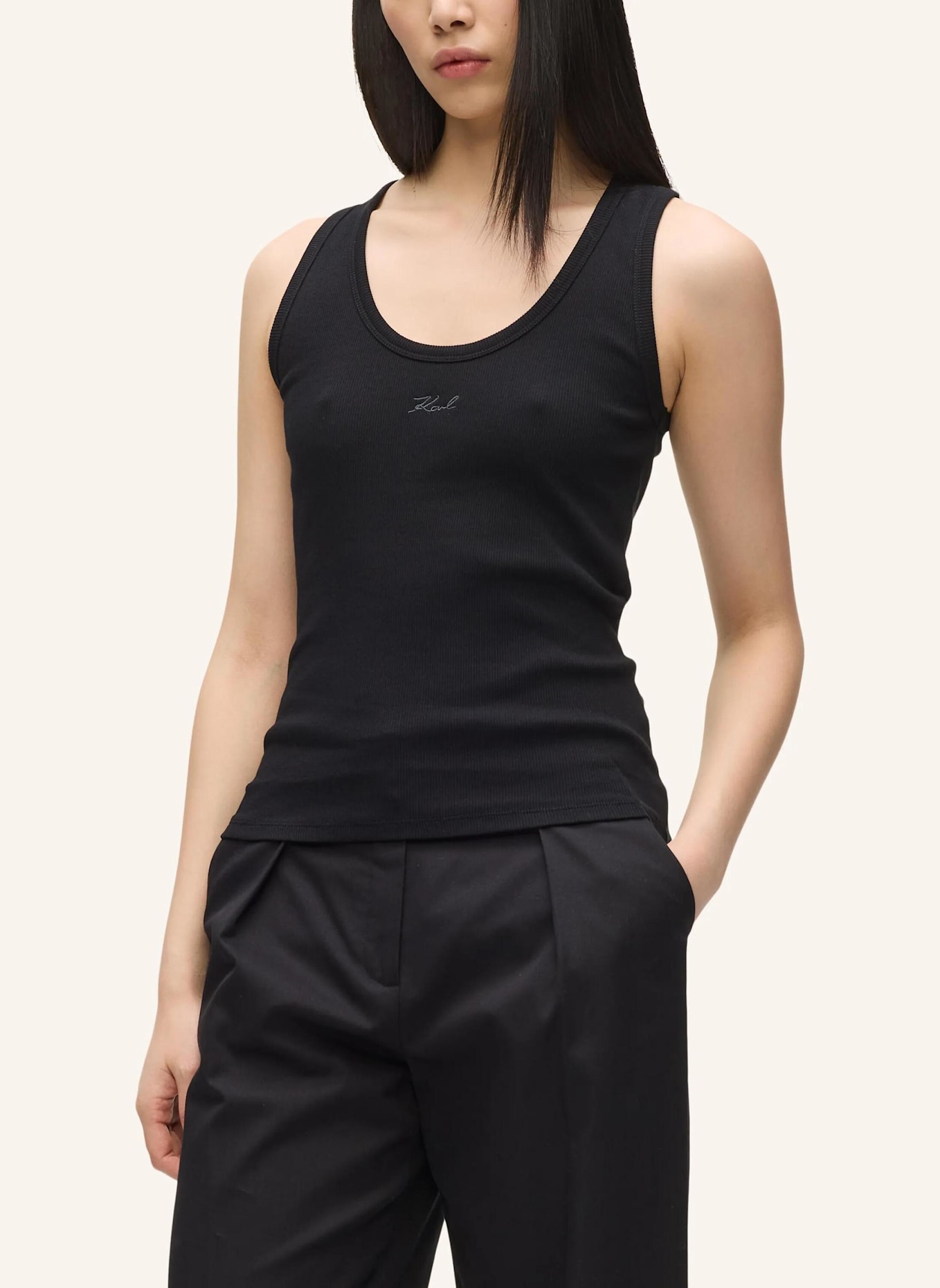 KARL LAGERFELD Unterhemd: SCHWARZ