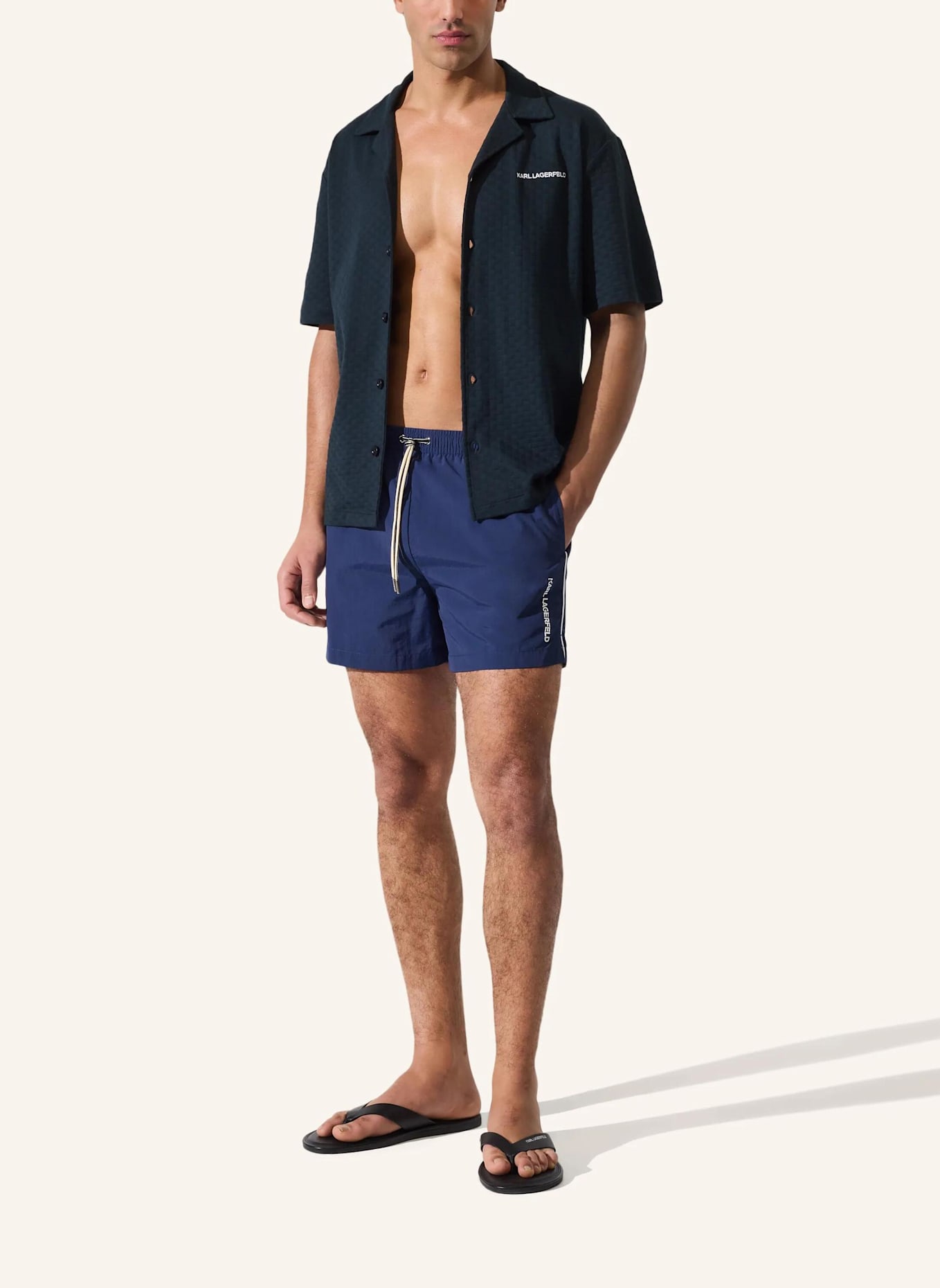 KARL LAGERFELD Bikini-Hose: DUNKELBLAU