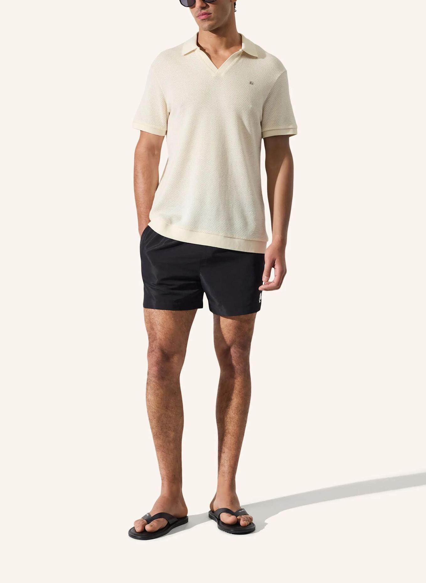 KARL LAGERFELD Poloshirt: BEIGE