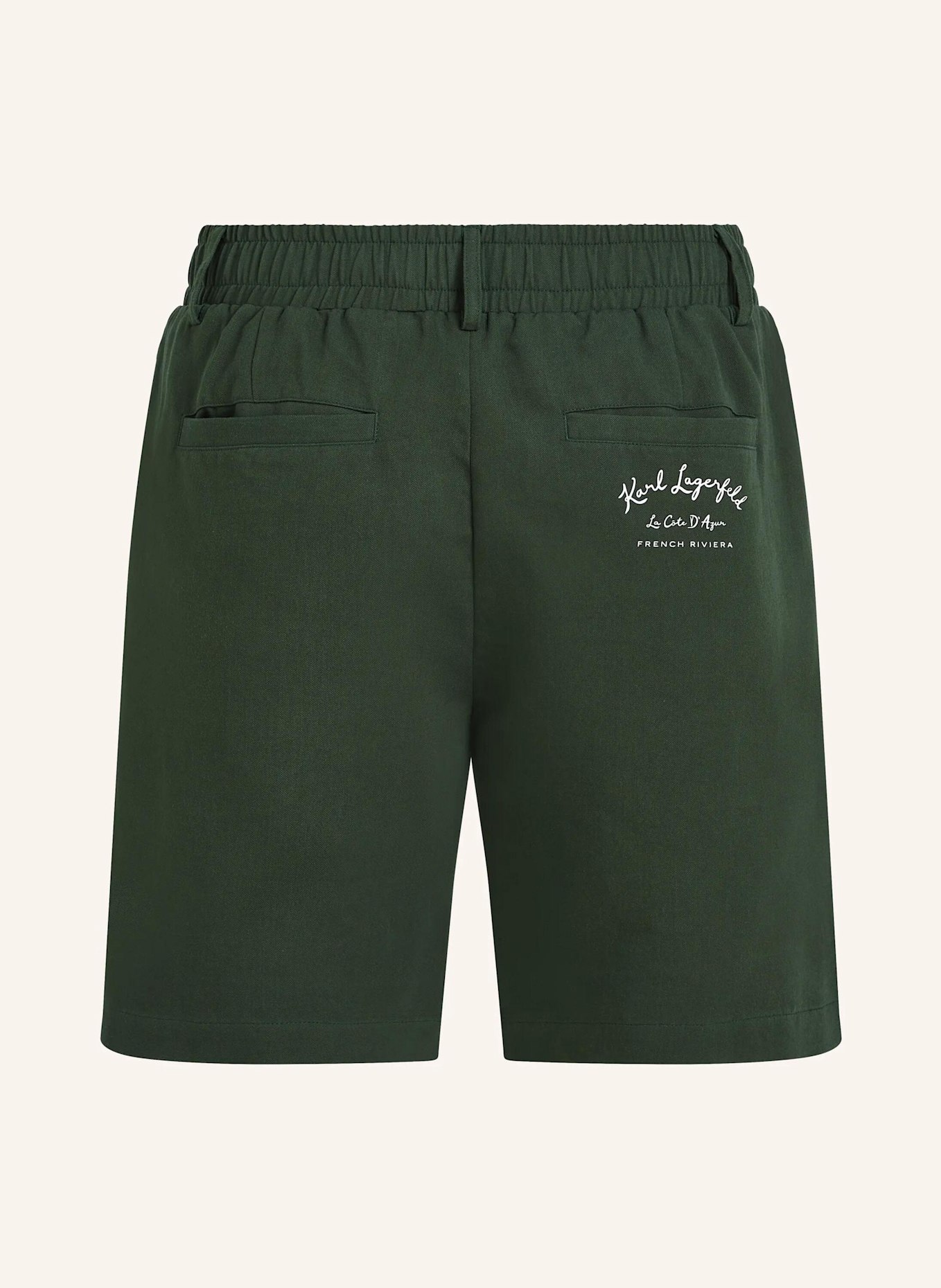 KARL LAGERFELD Shorts: DUNKELGRÜN