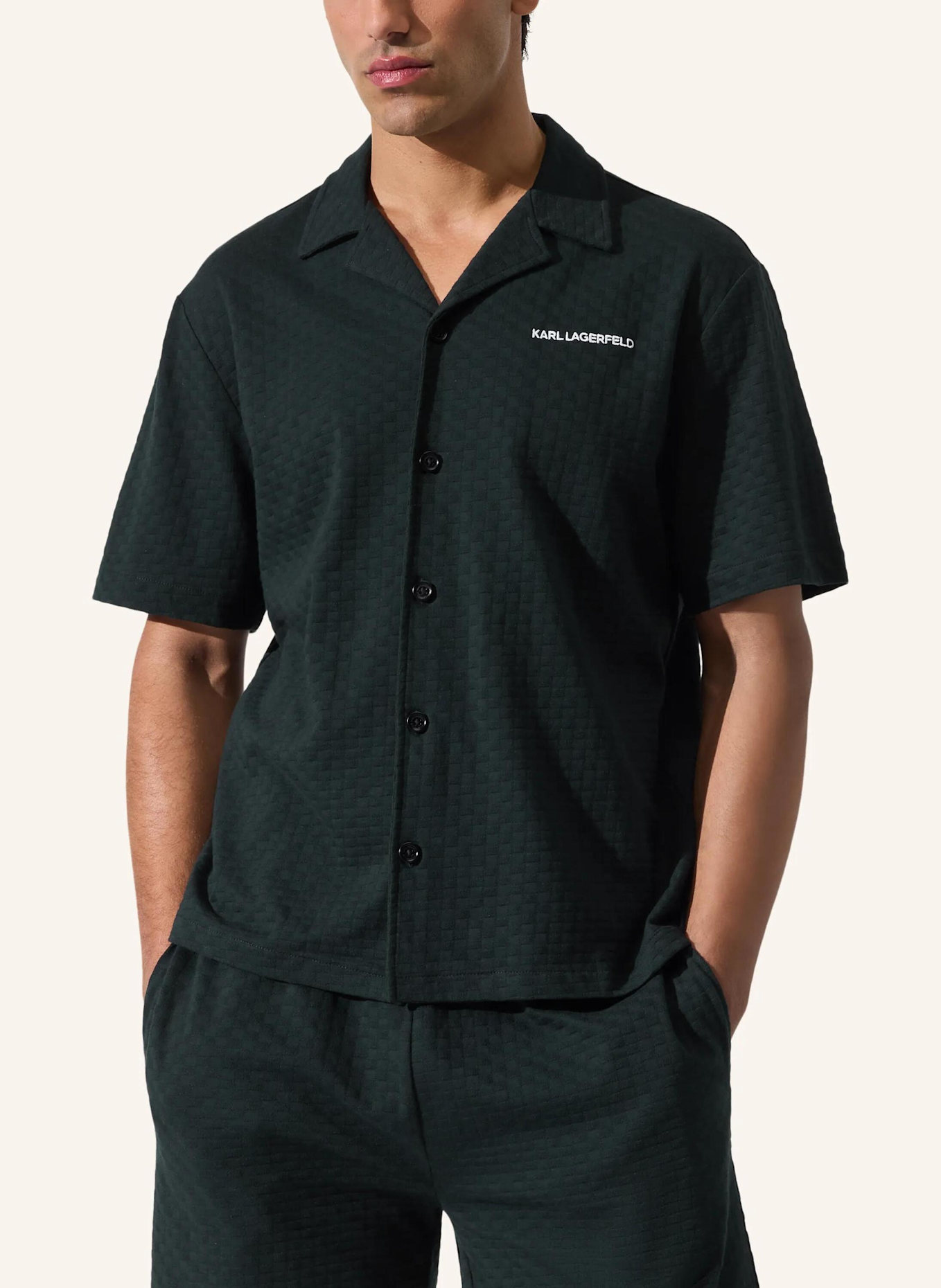 KARL LAGERFELD Hemd: DUNKELBLAU