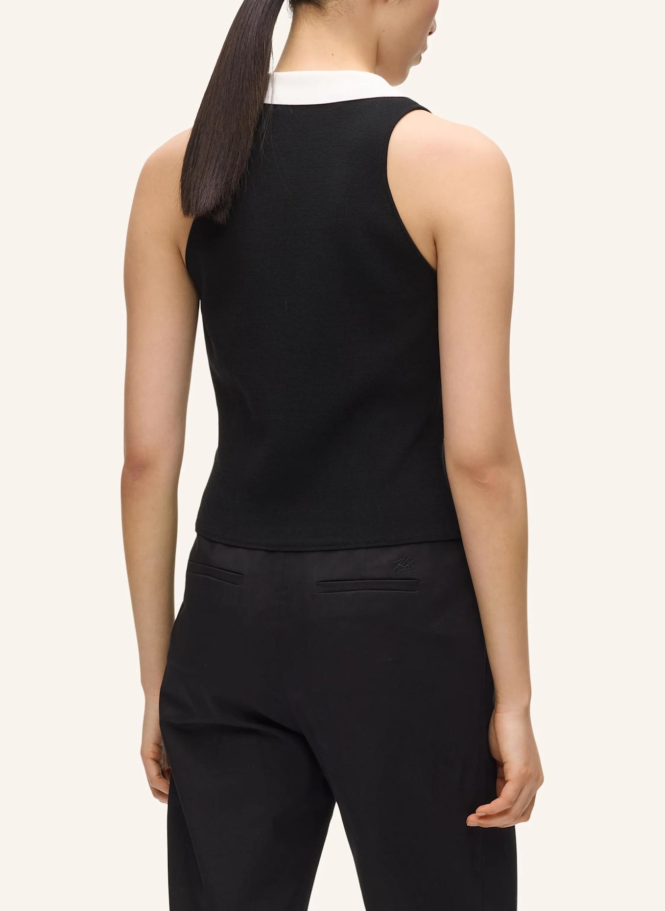 KARL LAGERFELD Top: SCHWARZ