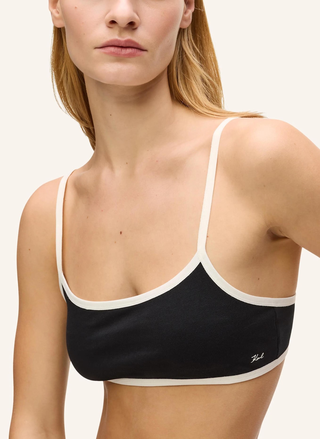 KARL LAGERFELD Top: SCHWARZ