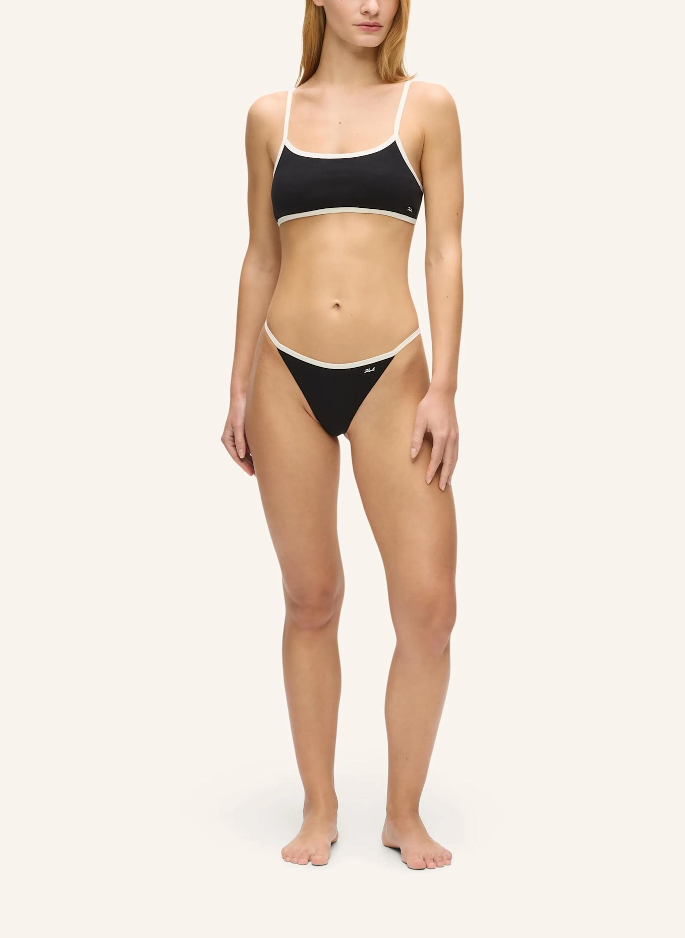 KARL LAGERFELD Top: SCHWARZ