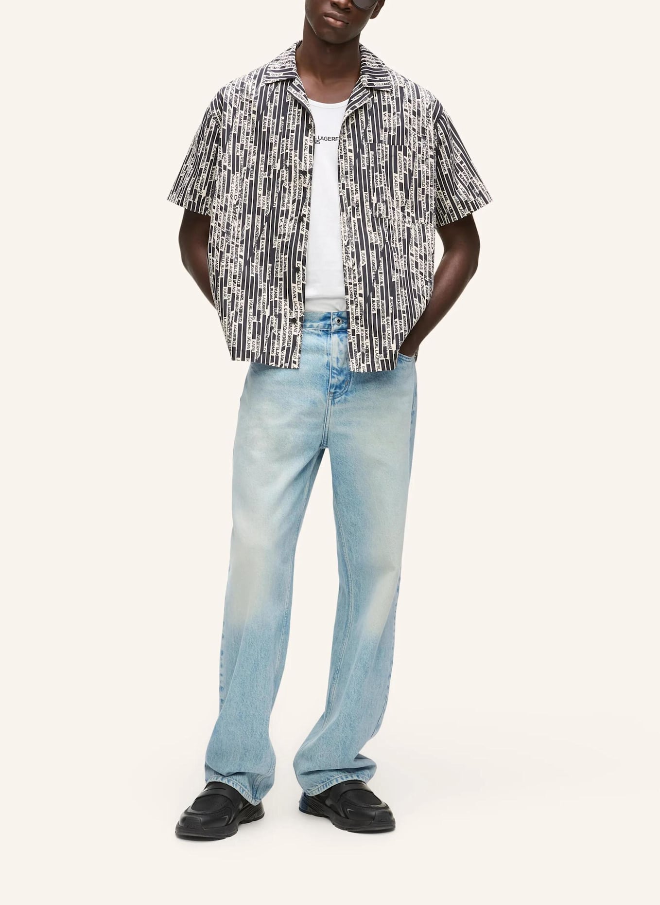 KARL LAGERFELD JEANS Jeans: WEISS/ BLAU