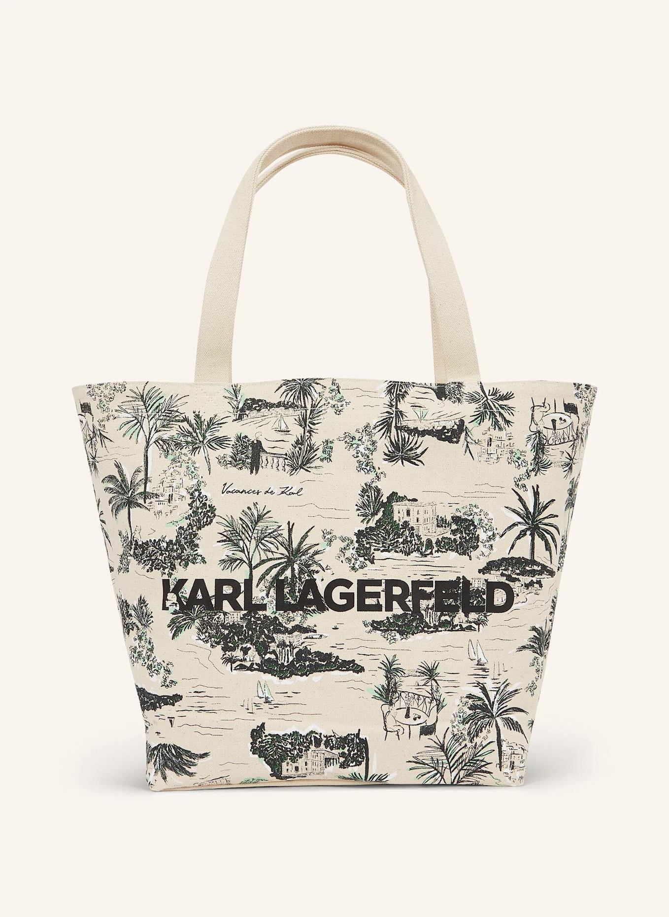 KARL LAGERFELD Shopper: BEIGE/ SCHWARZ