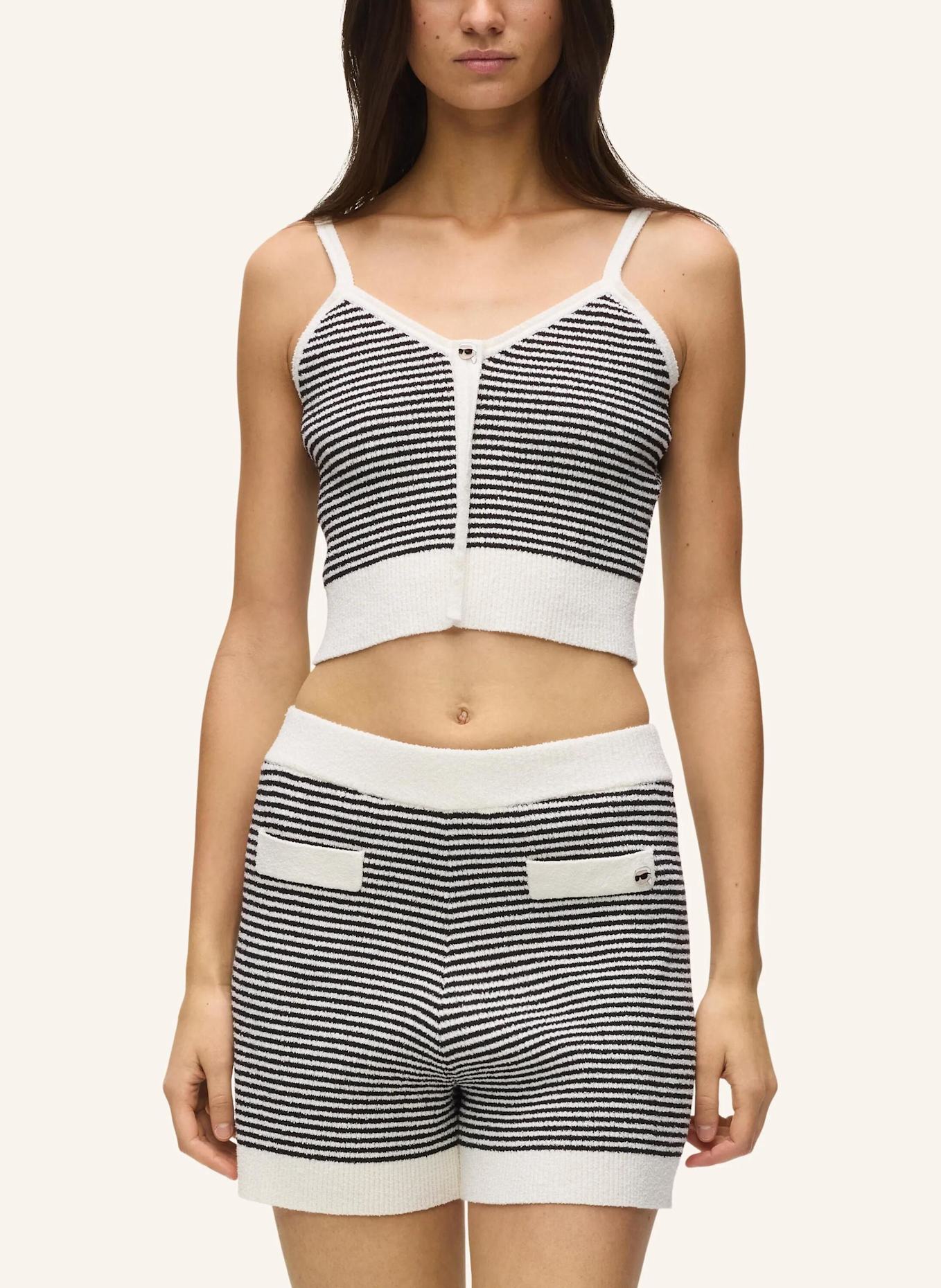 KARL LAGERFELD Top: WEISS/ SCHWARZ