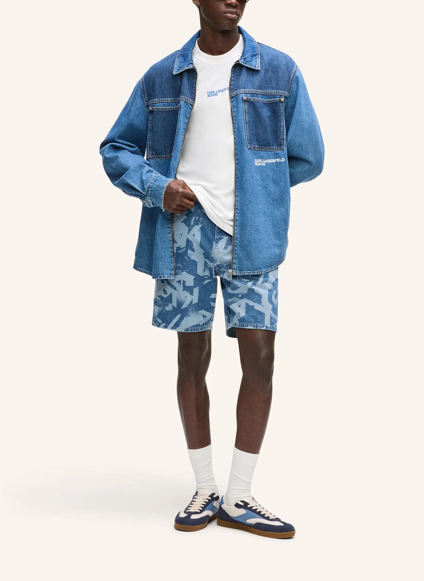 KARL LAGERFELD JEANS Shorts: BLAU