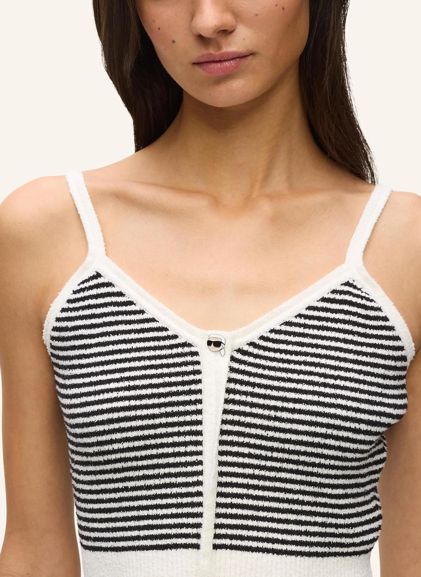 KARL LAGERFELD Top: WEISS/ SCHWARZ