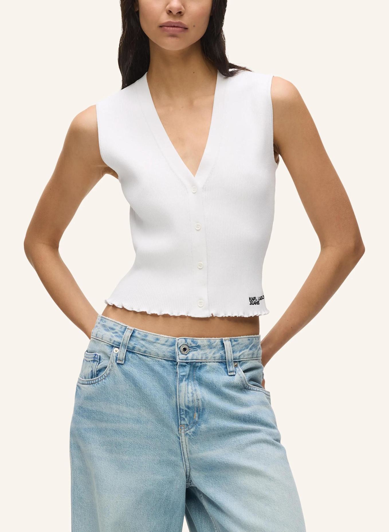 KARL LAGERFELD JEANS Top: WEISS