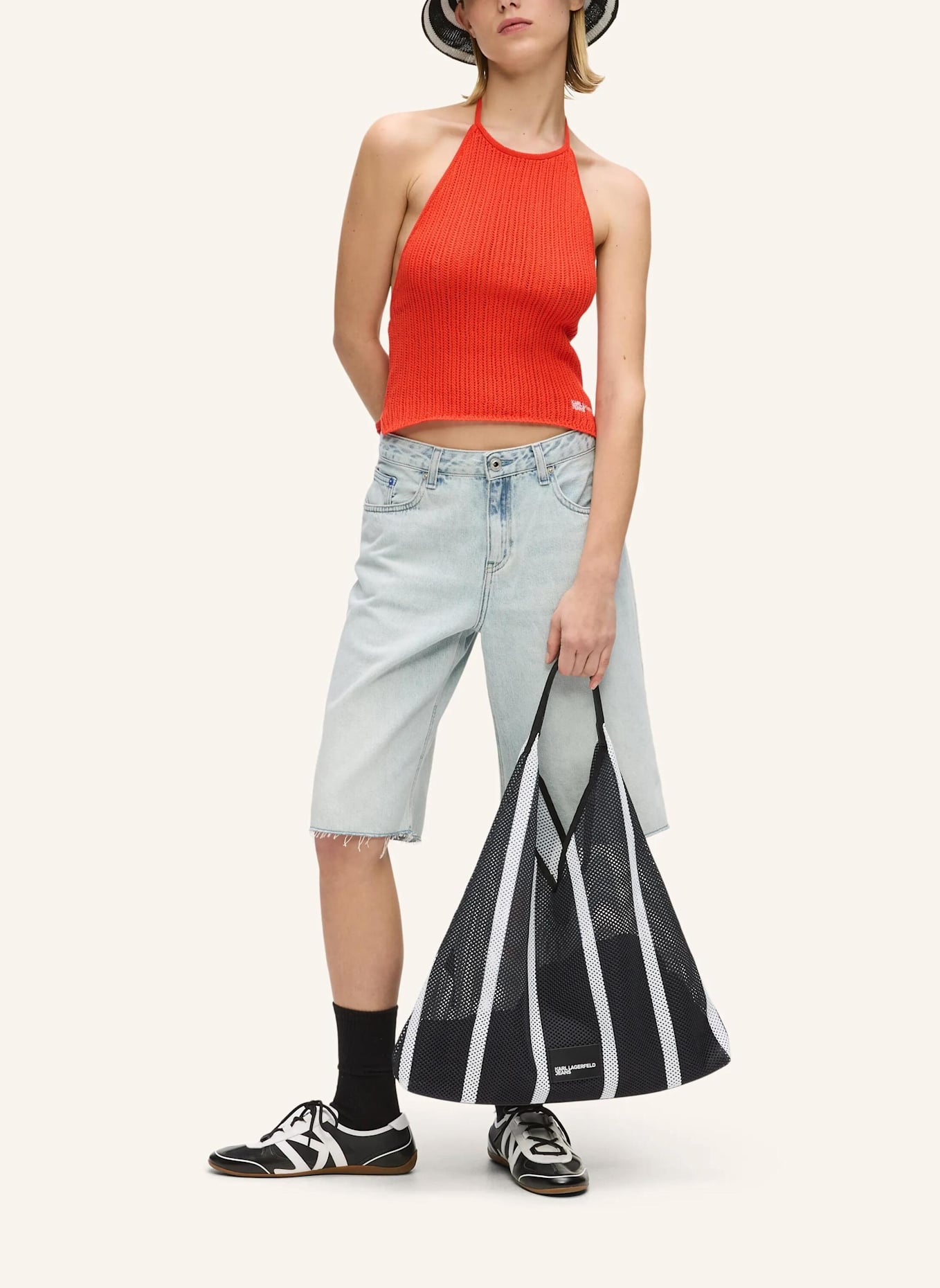 KARL LAGERFELD JEANS Shopper: SCHWARZ/ WEISS