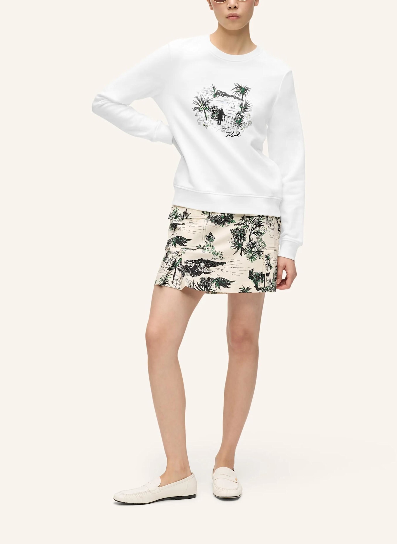 KARL LAGERFELD Sweatshirt: BEIGE
