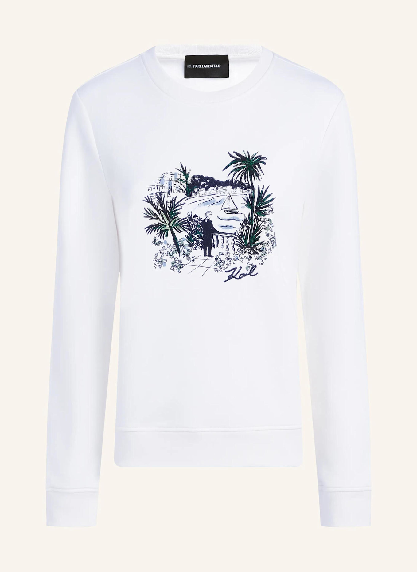 KARL LAGERFELD Sweatshirt: BEIGE