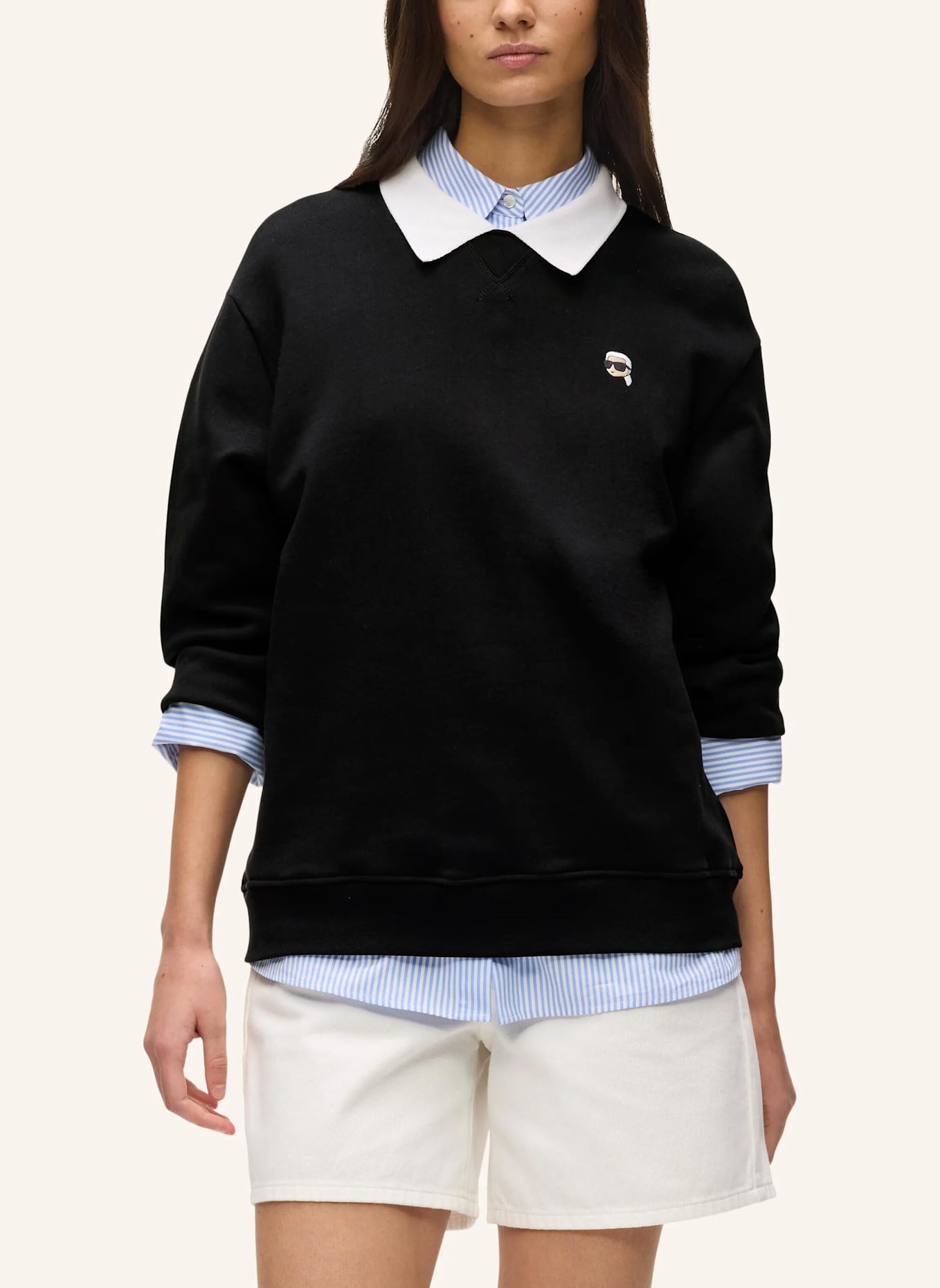 KARL LAGERFELD Sweatshirt: SCHWARZ