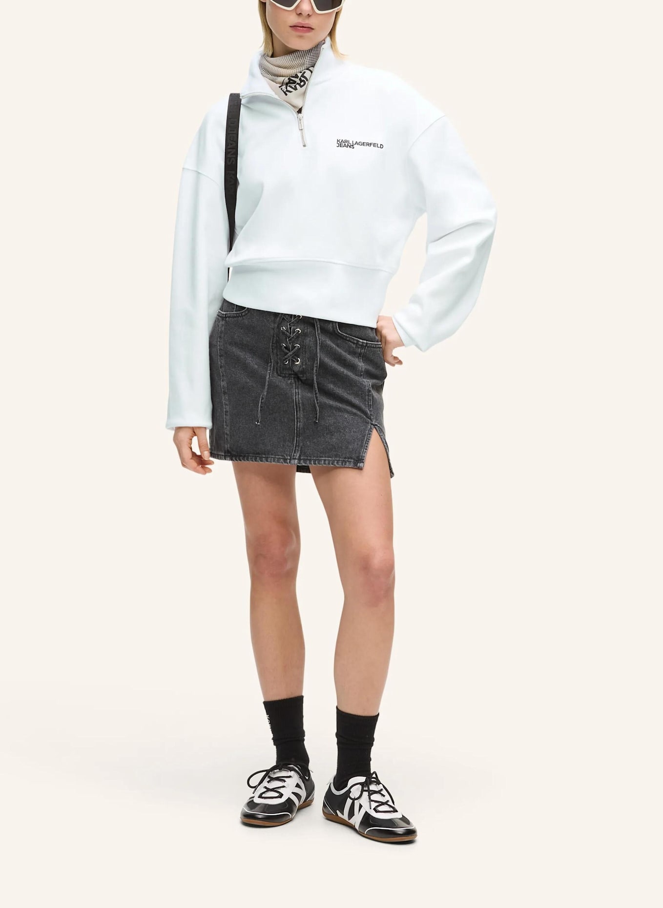 KARL LAGERFELD JEANS Sweatshirt: WEISS