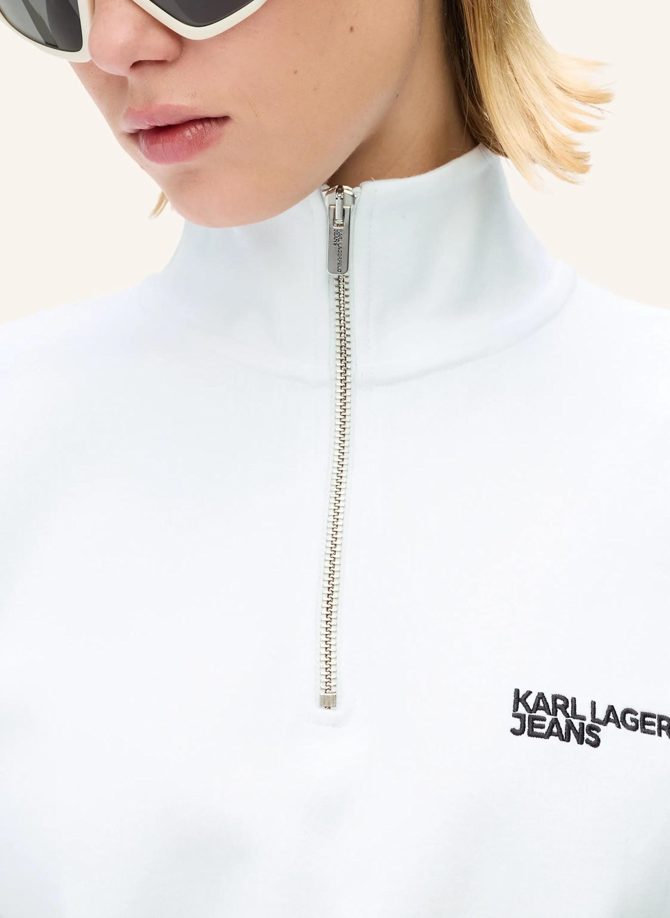 KARL LAGERFELD JEANS Sweatshirt: WEISS