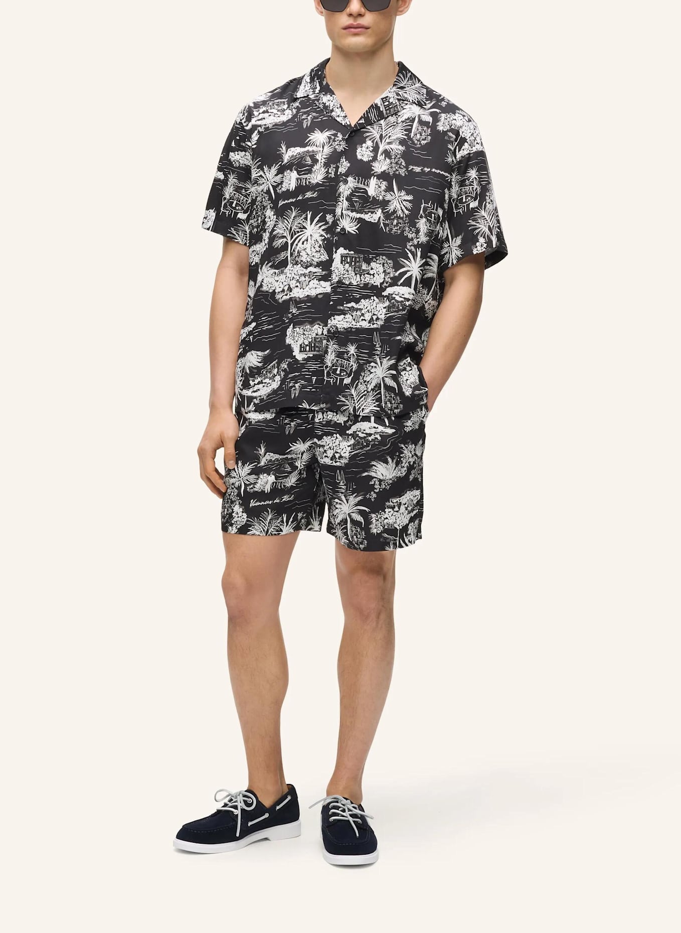 KARL LAGERFELD Hemd: SCHWARZ