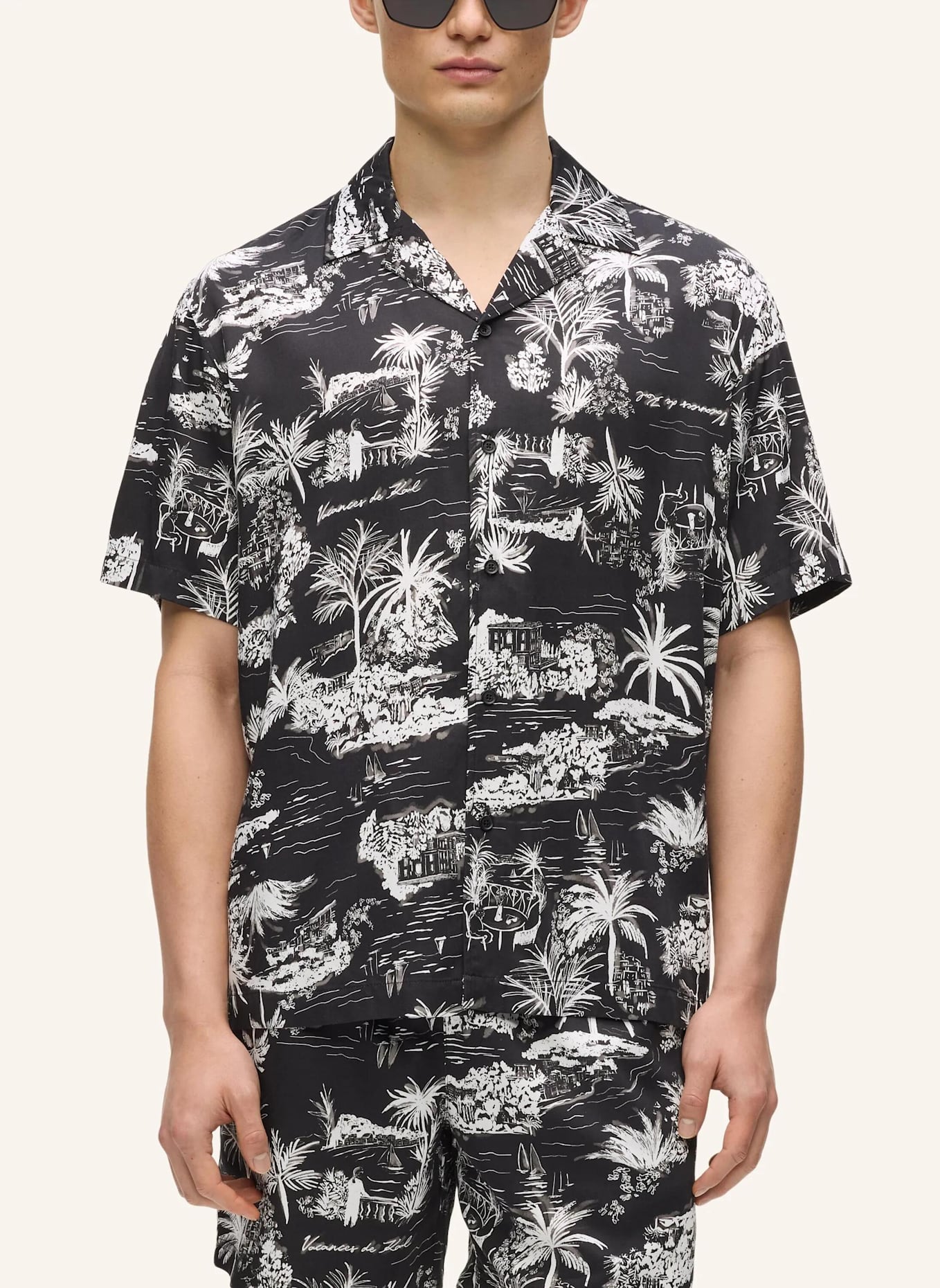 KARL LAGERFELD Hemd: SCHWARZ