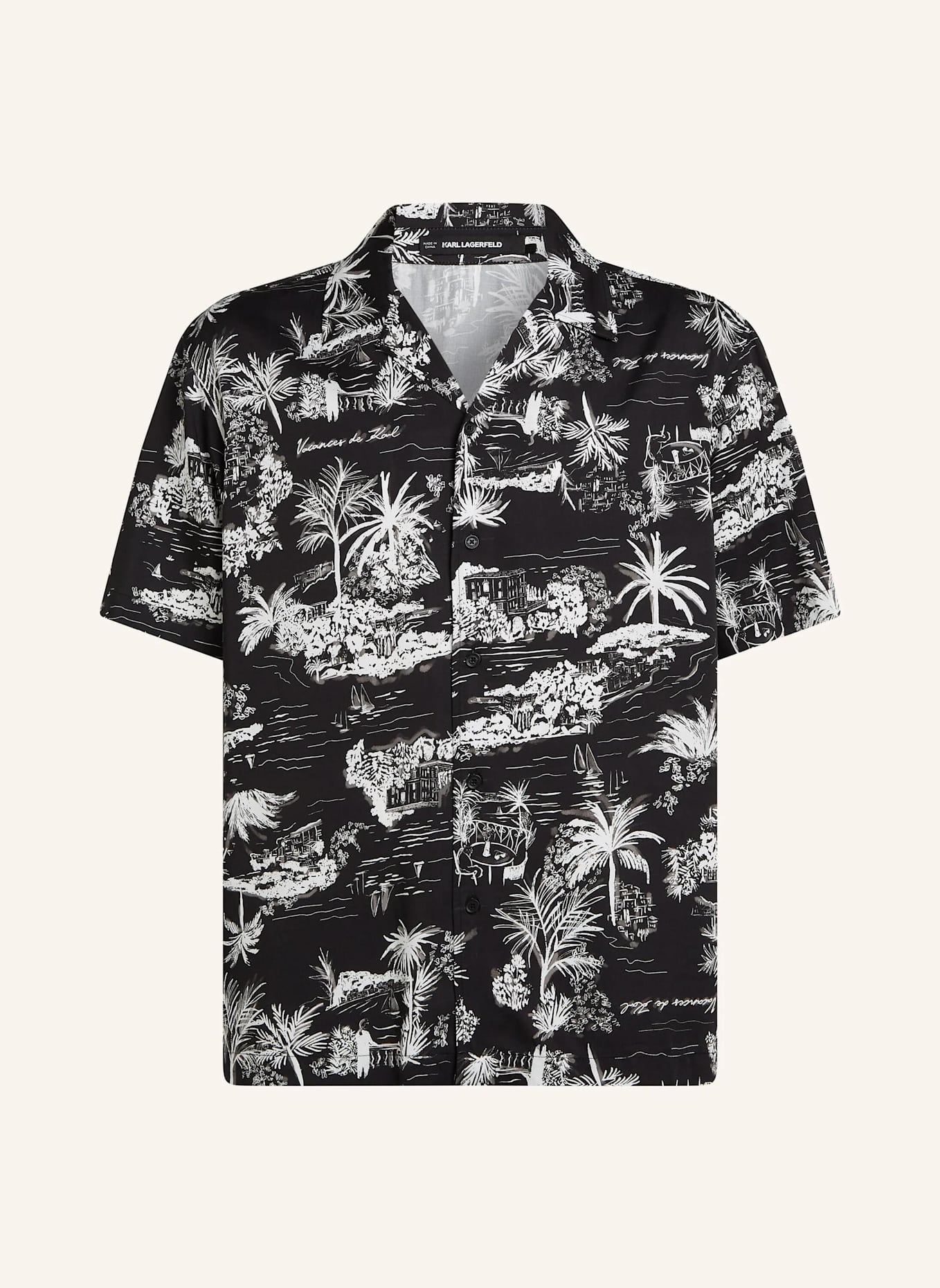 KARL LAGERFELD Hemd: SCHWARZ
