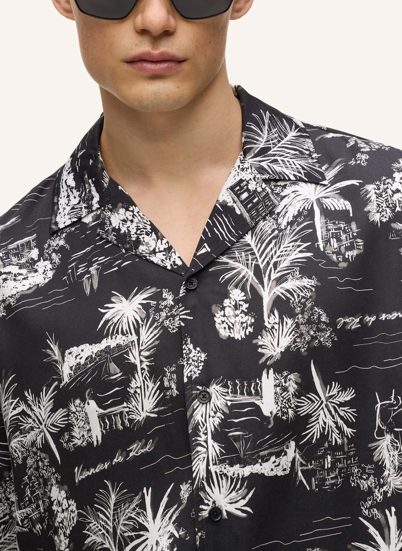 KARL LAGERFELD Hemd: SCHWARZ