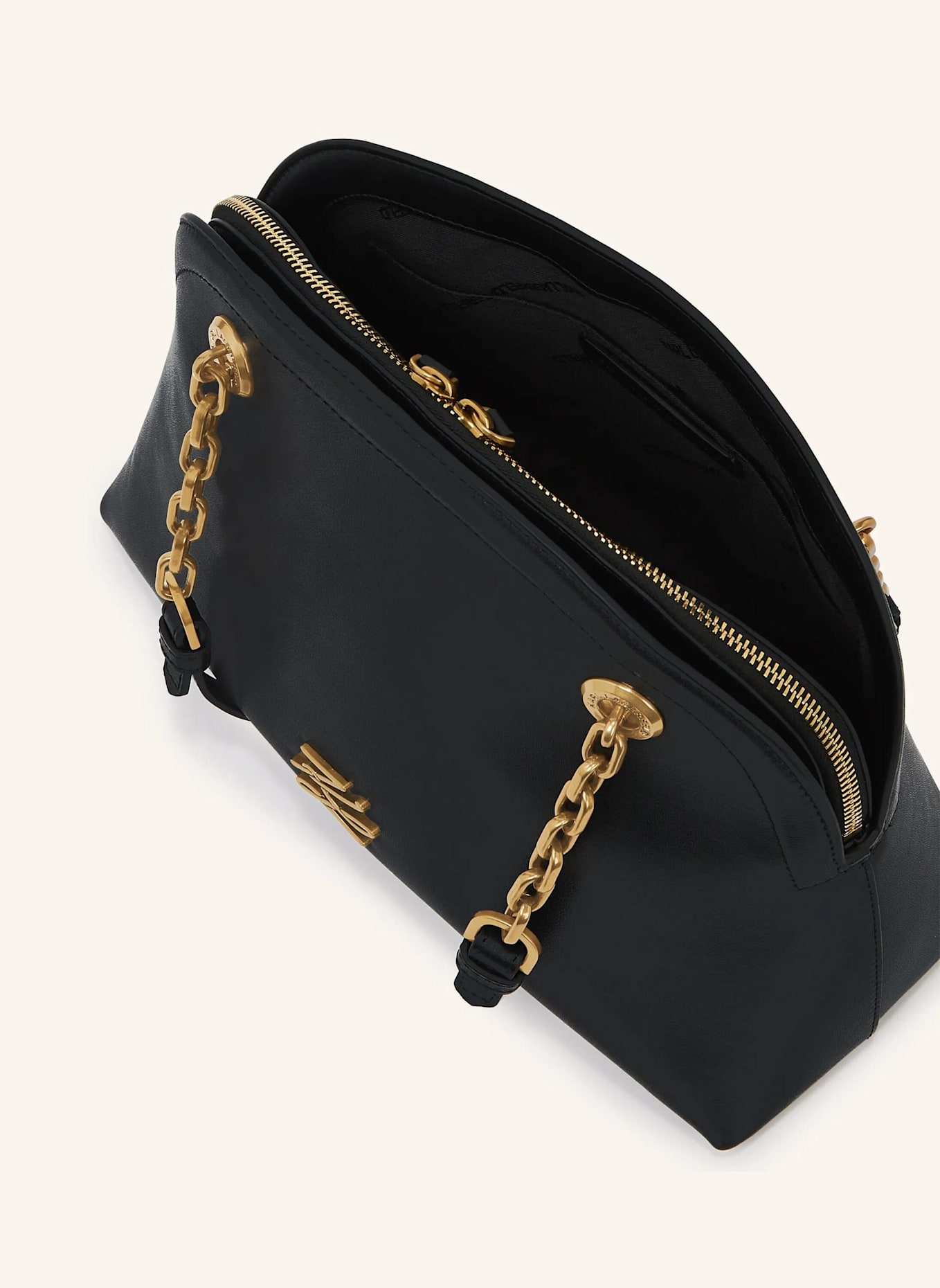 KARL LAGERFELD Schultertasche: SCHWARZ/ GOLD