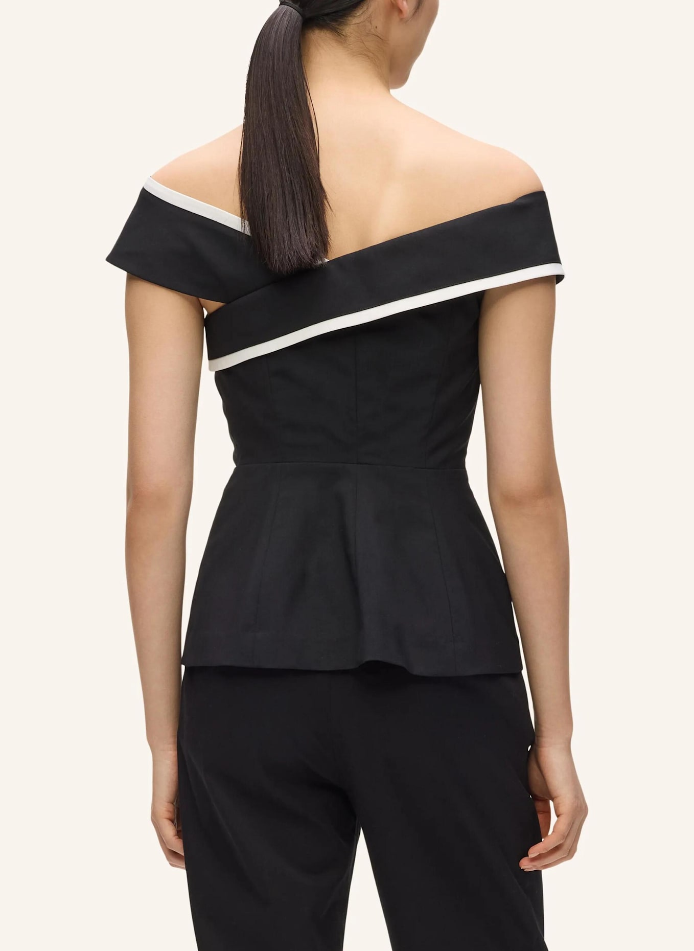 KARL LAGERFELD Top: SCHWARZ