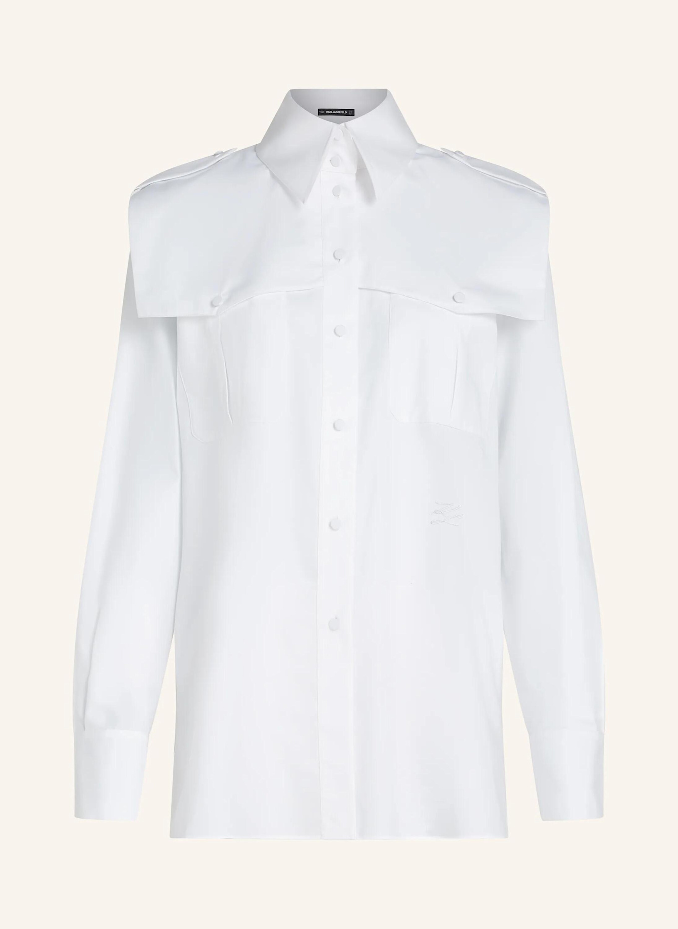 KARL LAGERFELD Bluse: WEISS