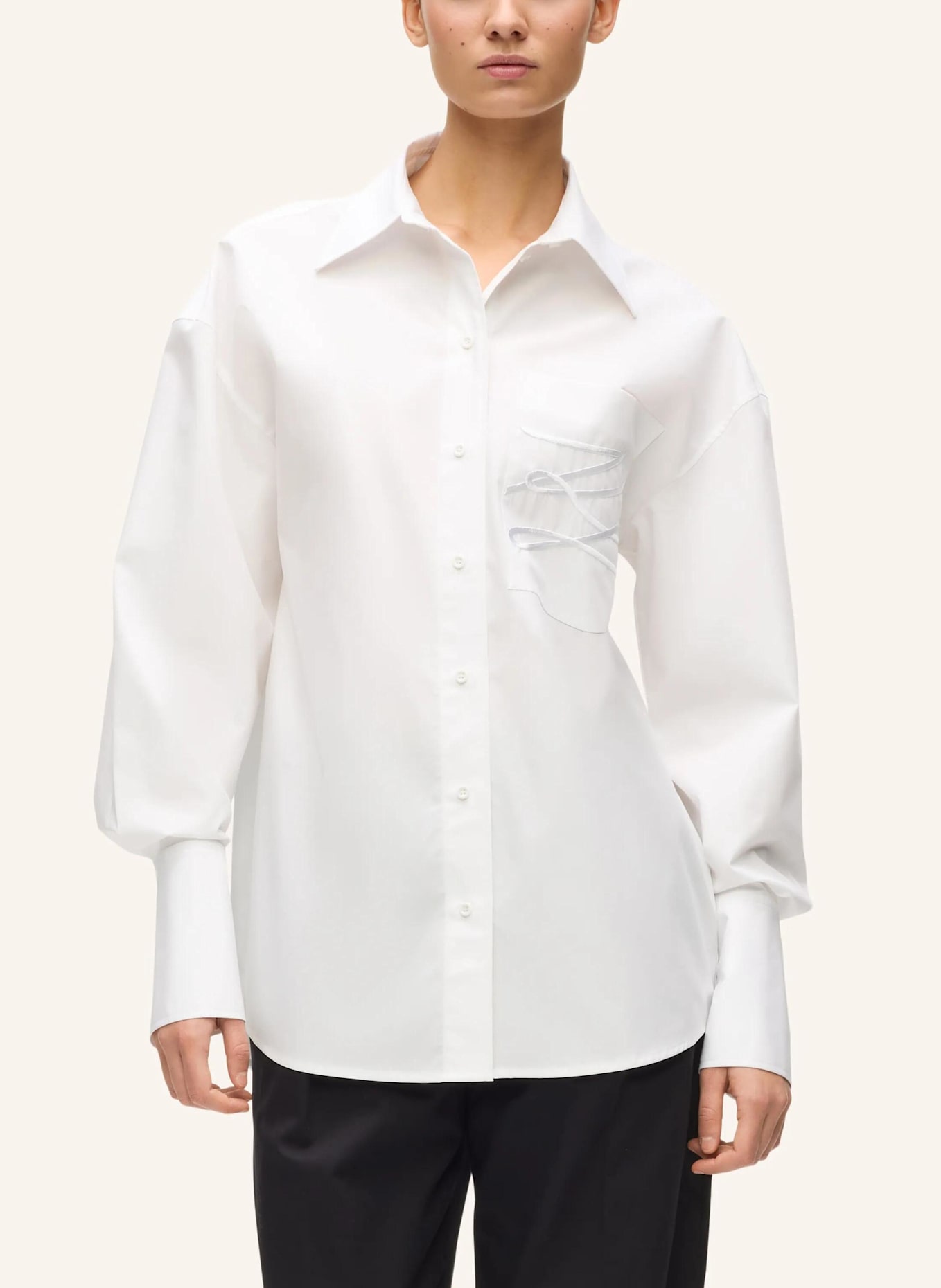 KARL LAGERFELD Bluse: WEISS