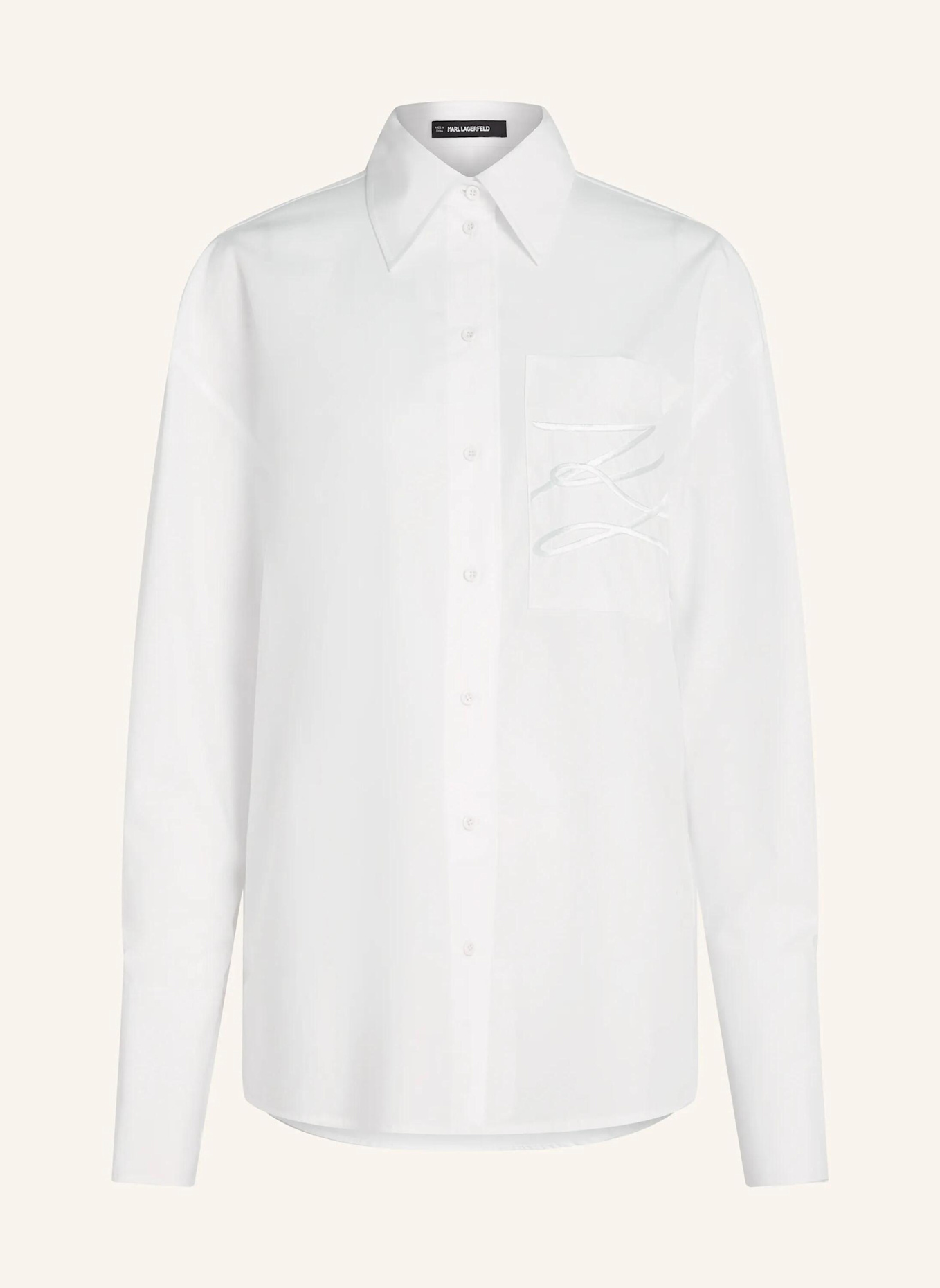 KARL LAGERFELD Bluse: WEISS