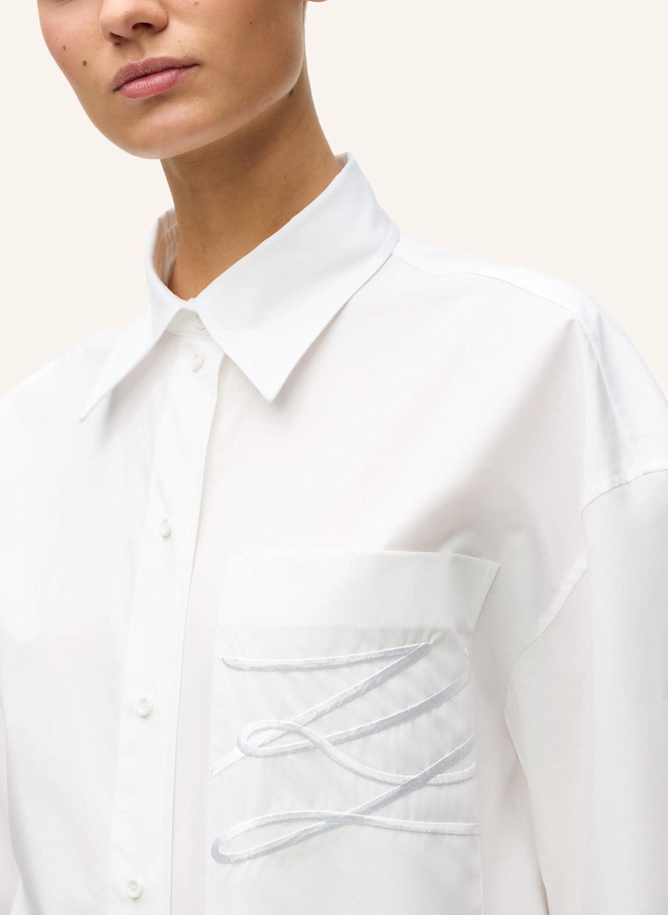 KARL LAGERFELD Bluse: WEISS